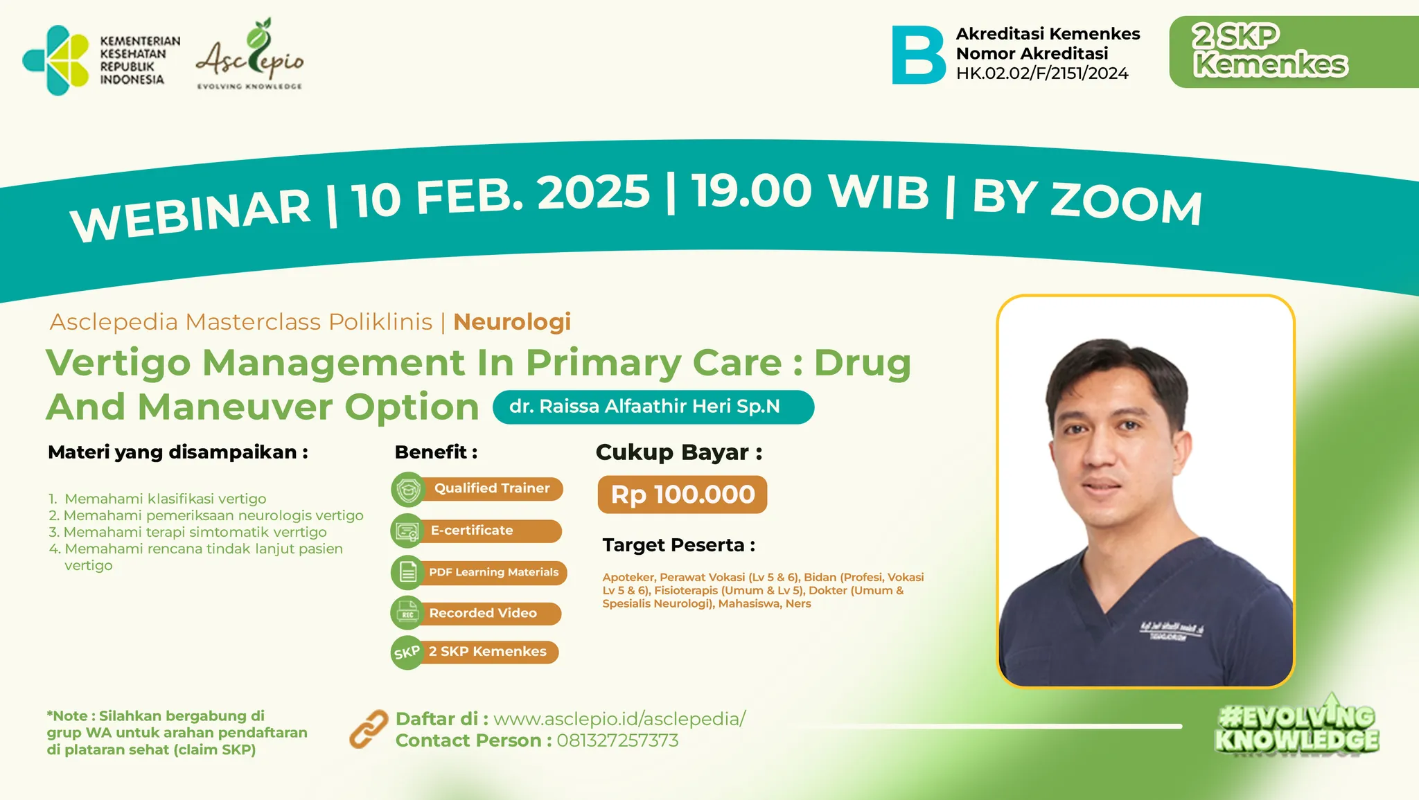 Webinar Neurologi - Vertigo Management In Primary Care  Drug And Maneuver Option