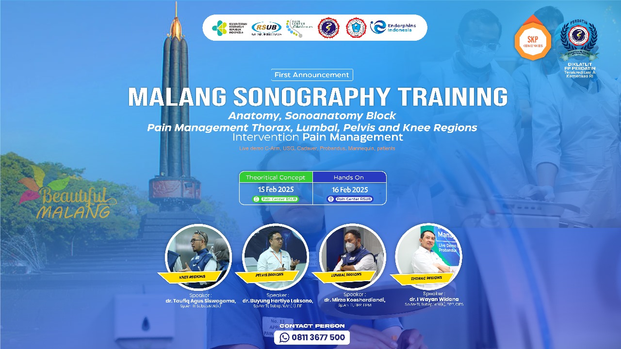 MALANG SONOGRAPHY TRAINING Anatomy, Sonoanatomy Block Pain Management  Thorax, Lumbal, Pelvis And Knee Regions Intervention Pain Management