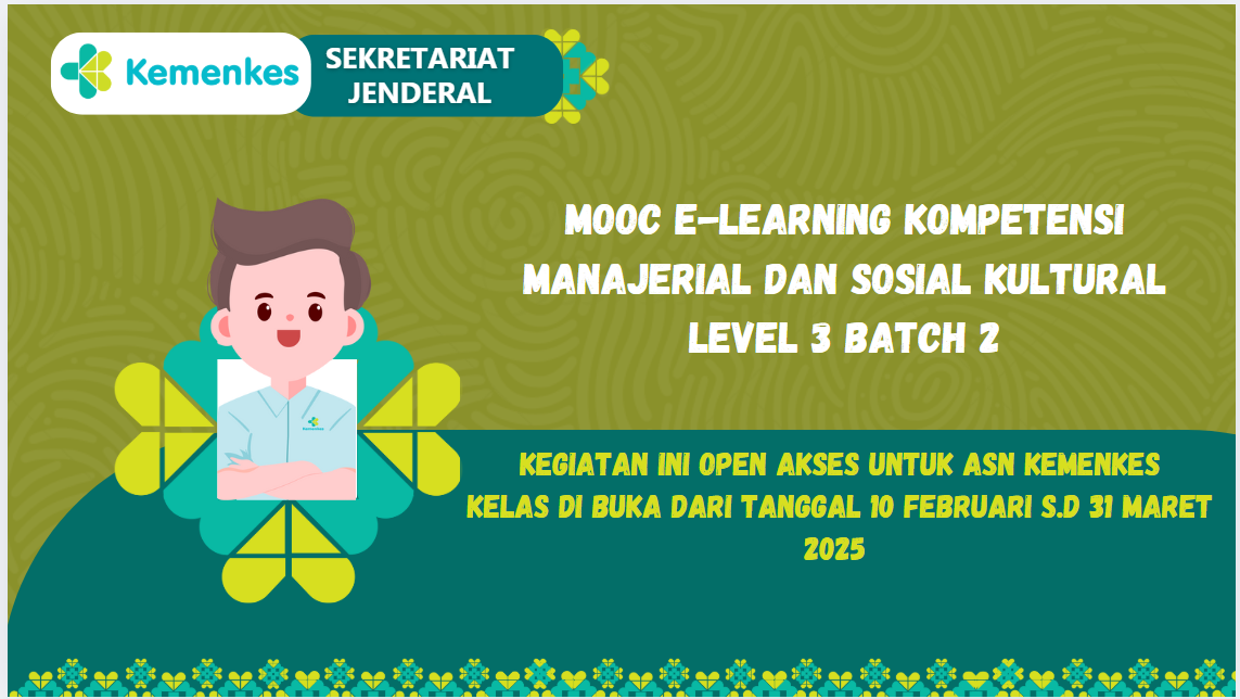 MOOC E-Learning Kompetensi Manajerial Dan Sosial Kultural Level 3 Batch 2