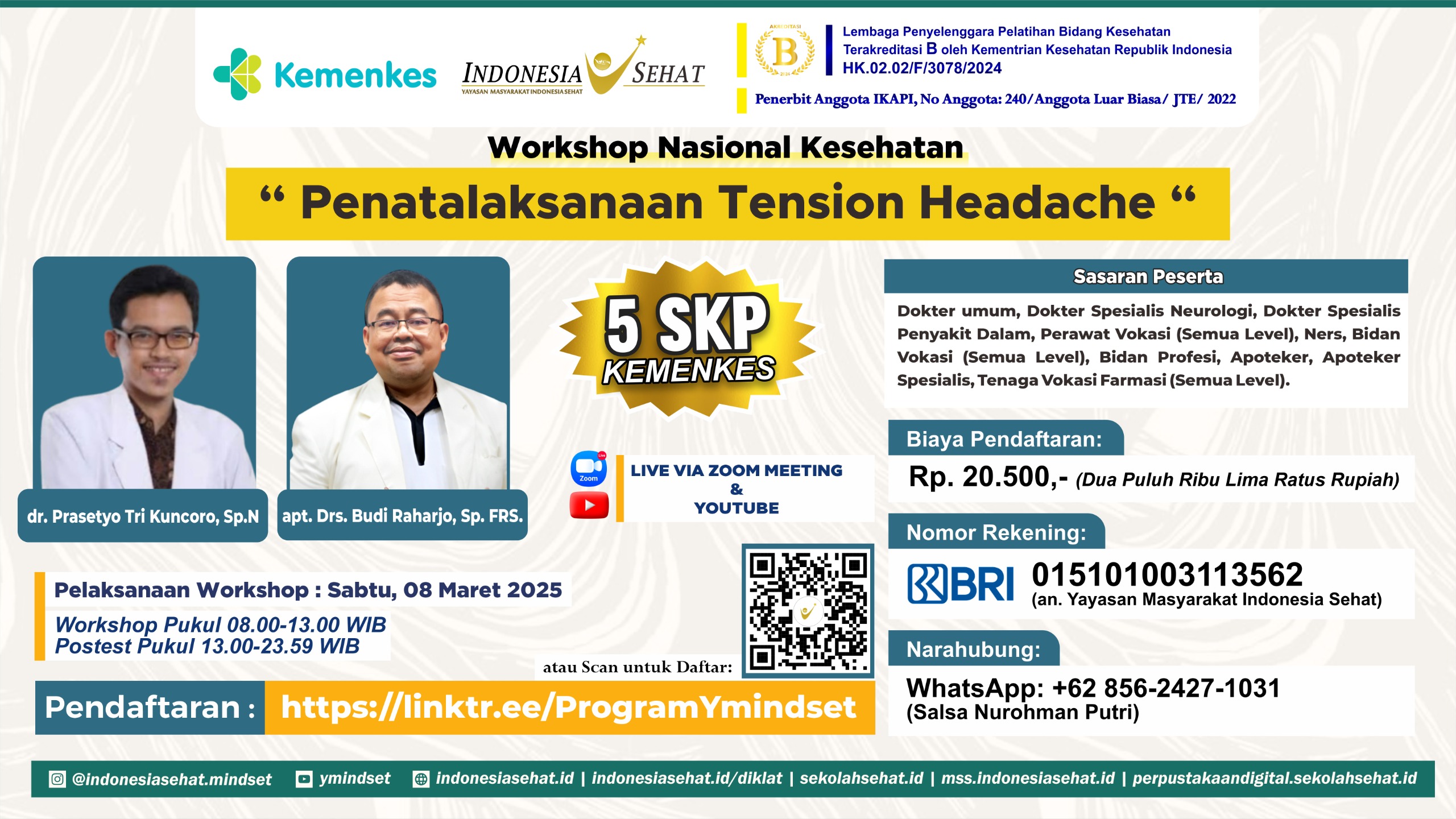 Workshop Nasional Kesehatan Penatalaksanaan Tension Headache