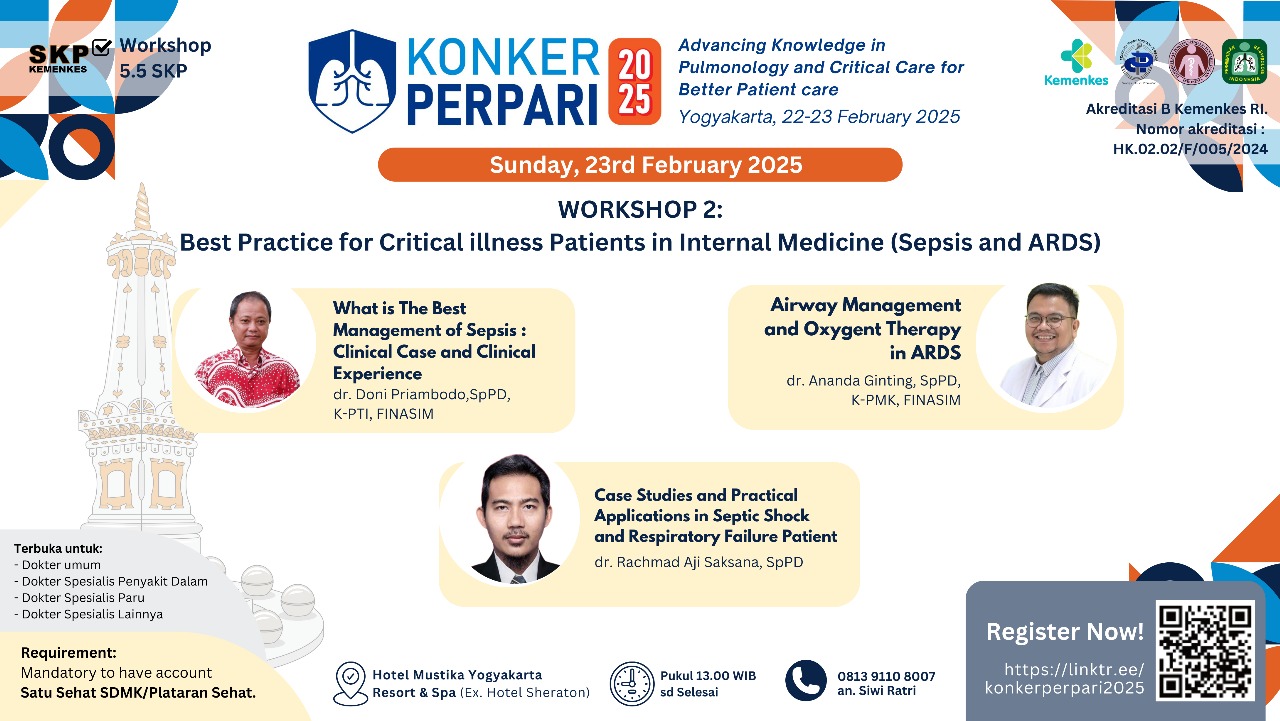 Workshop Best Practice for Critical Illness Patients in Internal Medicine (Sepsis and ARDS)
