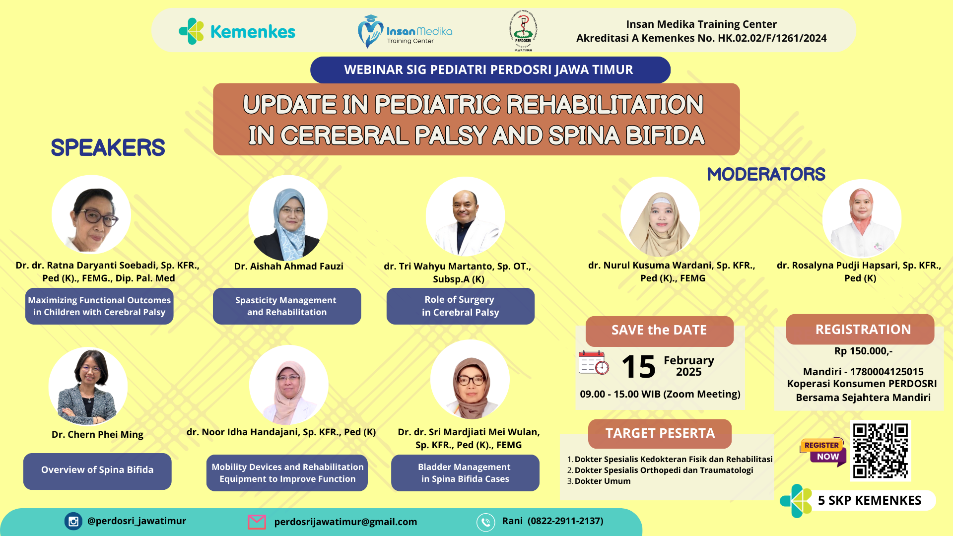 Webinar Update in Pediatric Rehabilitation in Cerebral Palsy and Spina Bifida