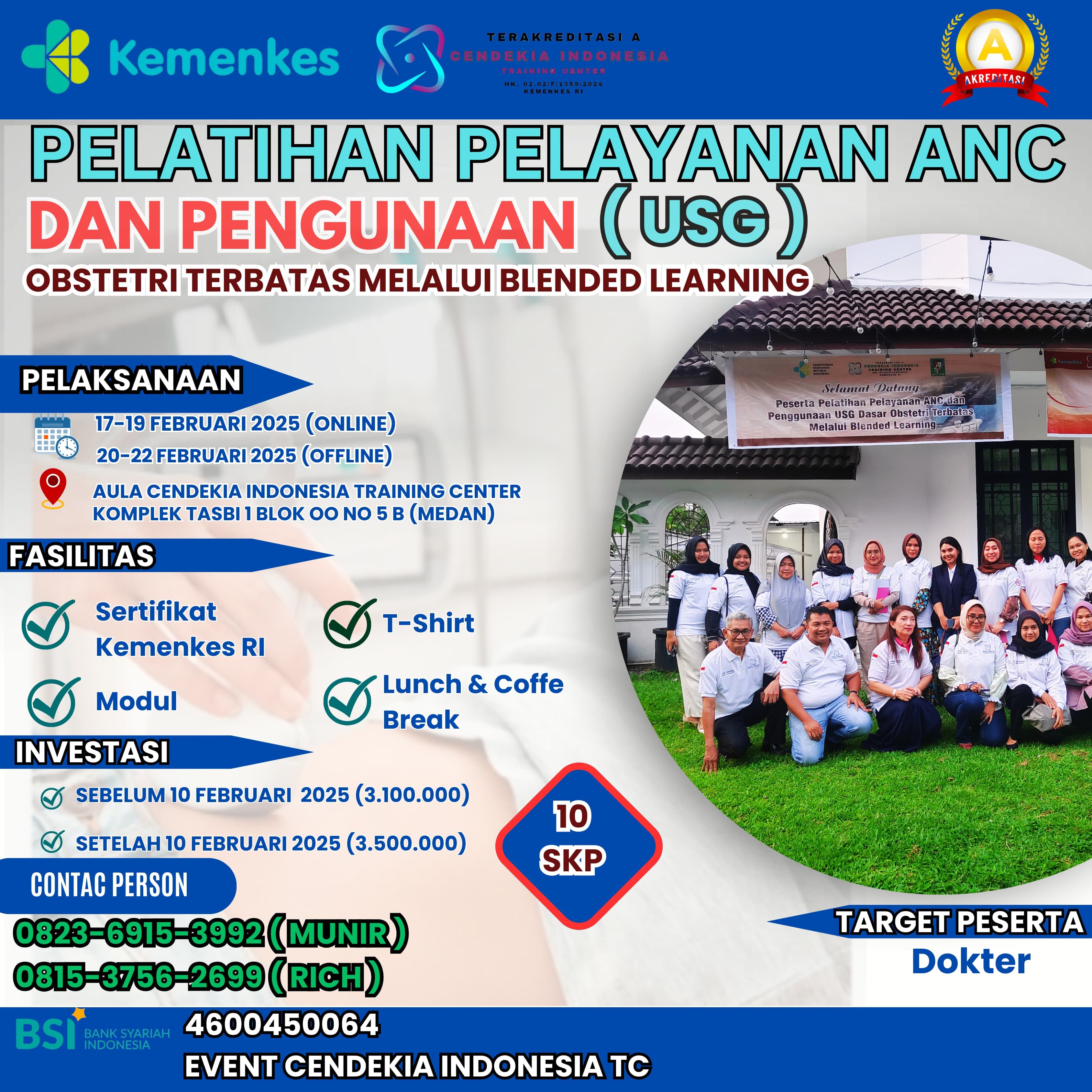 Pelatihan Pelayanan ANC dan Penggunaan USG Dasar Obstetri Terbatas Melalui Blended Learning Angkatan 4