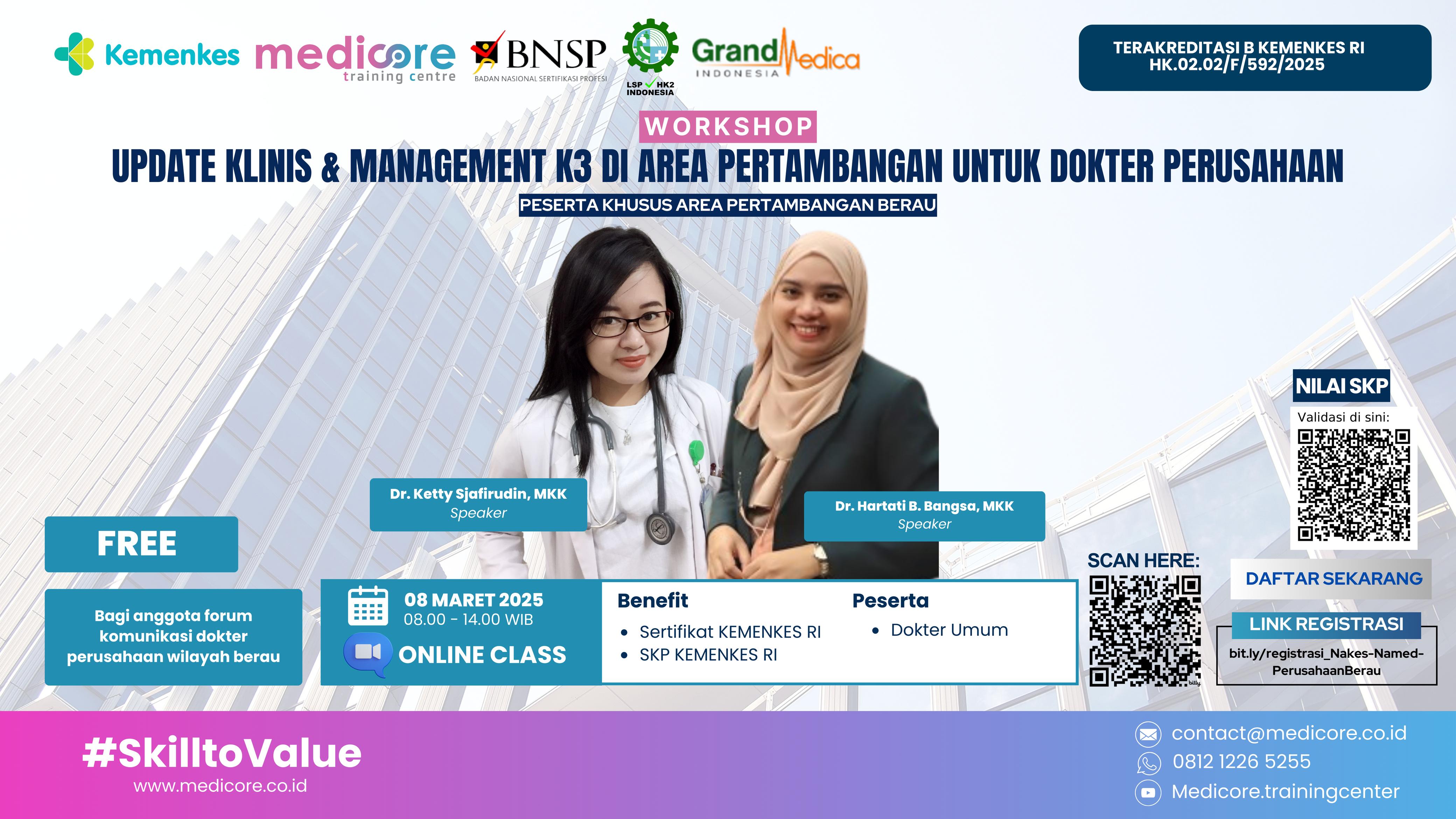 Update Klinis & Management K3 di Area Pertambangan untuk Dokter Perusahaan Angkatan 1
