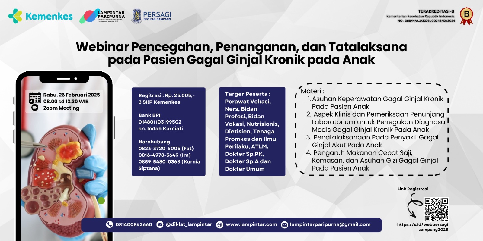 Webinar Pencegahan, Penanganan, dan Tatalaksana pada Pasien Gagal Ginjal Kronik pada Anak