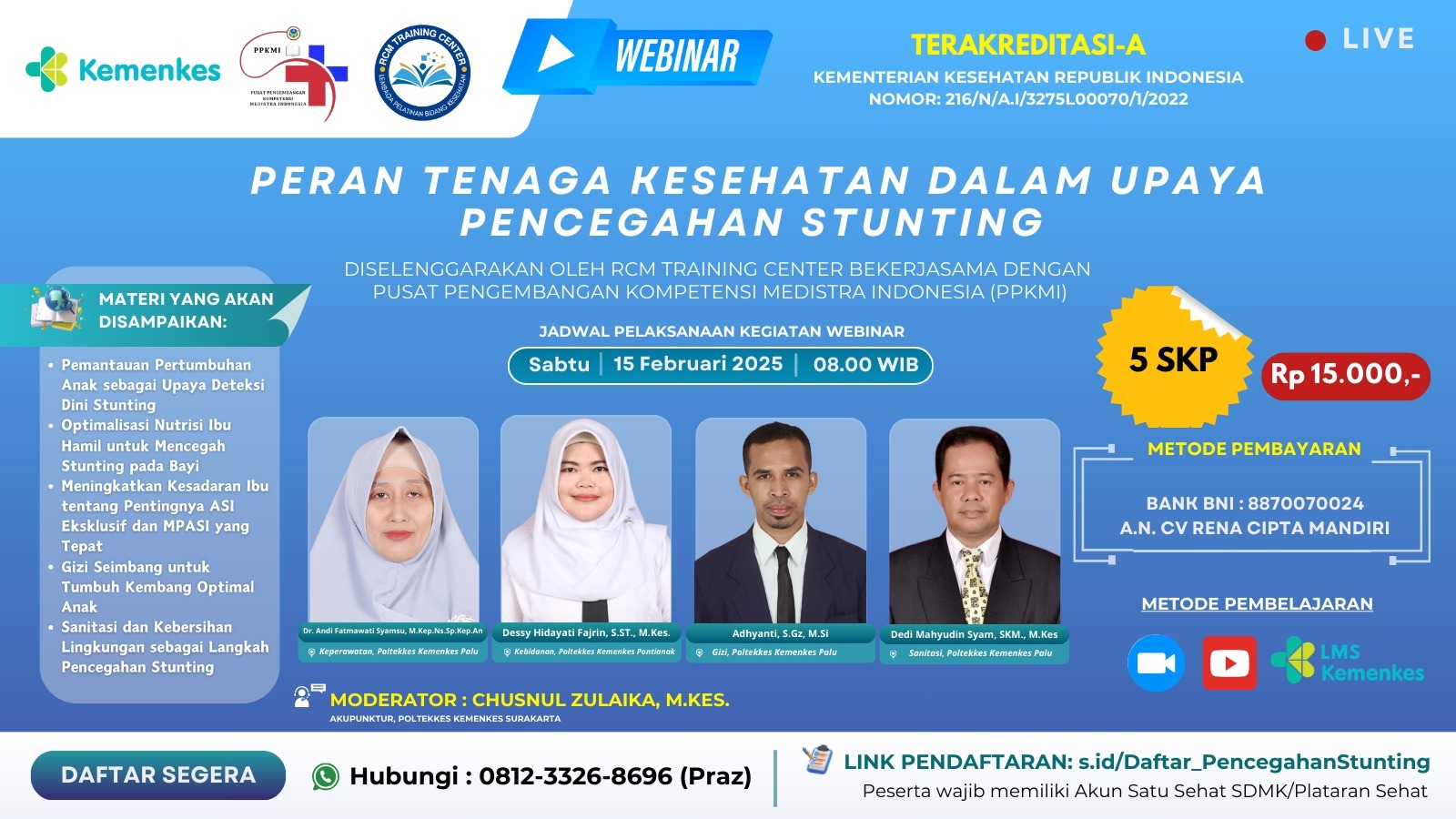Webinar Peran Tenaga Kesehatan dalam Upaya Pencegahan Stunting