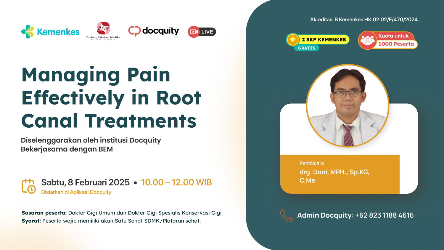 WEBINAR MANAGING PAIN EFFECTIVELY IN ROOT CANAL TREATMENTS