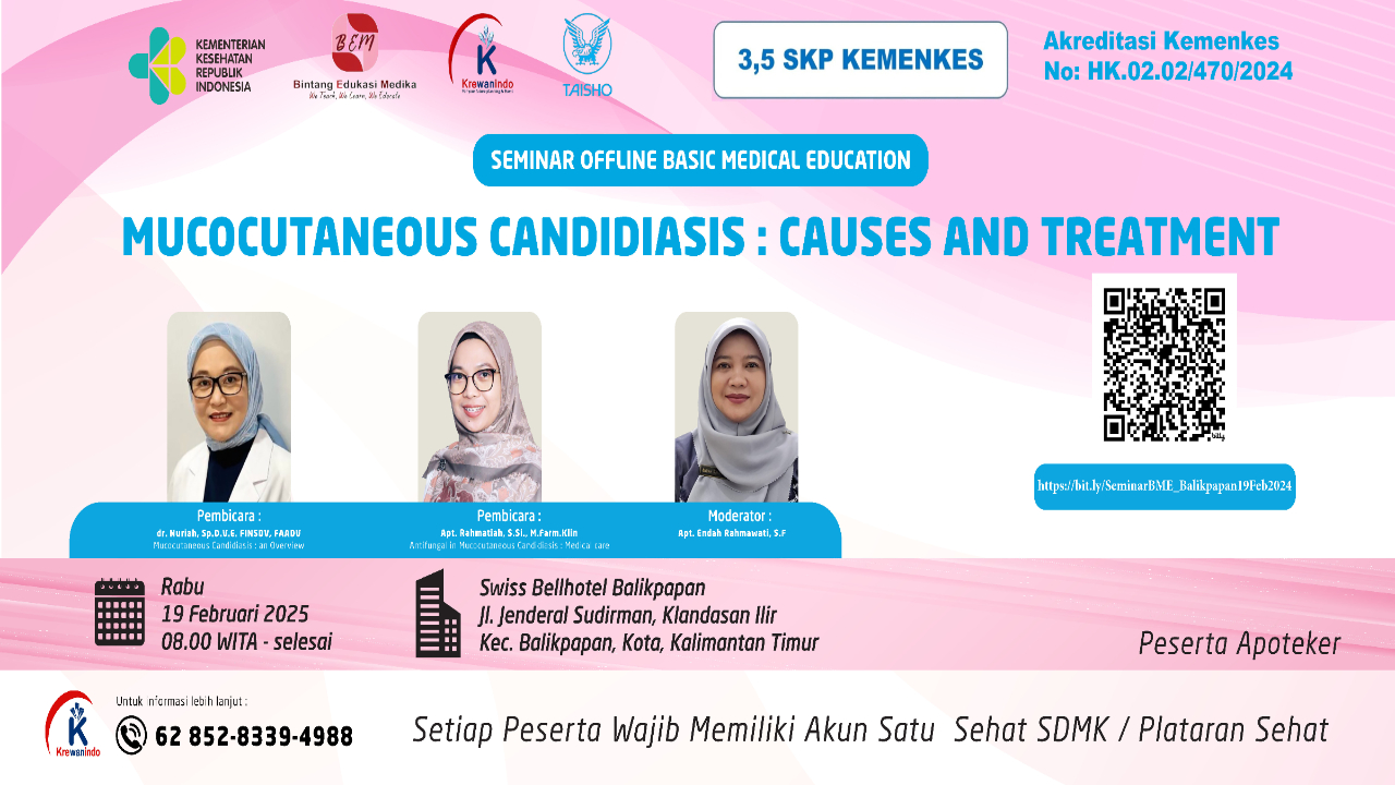 SEMINAR BASIC MEDICAL EDUCATION MUCOCUTANEOUS CANDIDIASIS CAUSES AND TREATMENT
