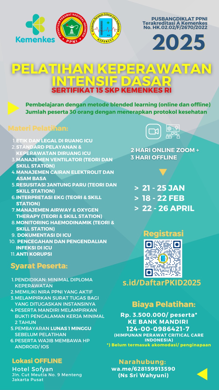 19040-Pelatihan Keperawatan Intensif Dasar (PKID) di Hotel Sofyan Jakarta