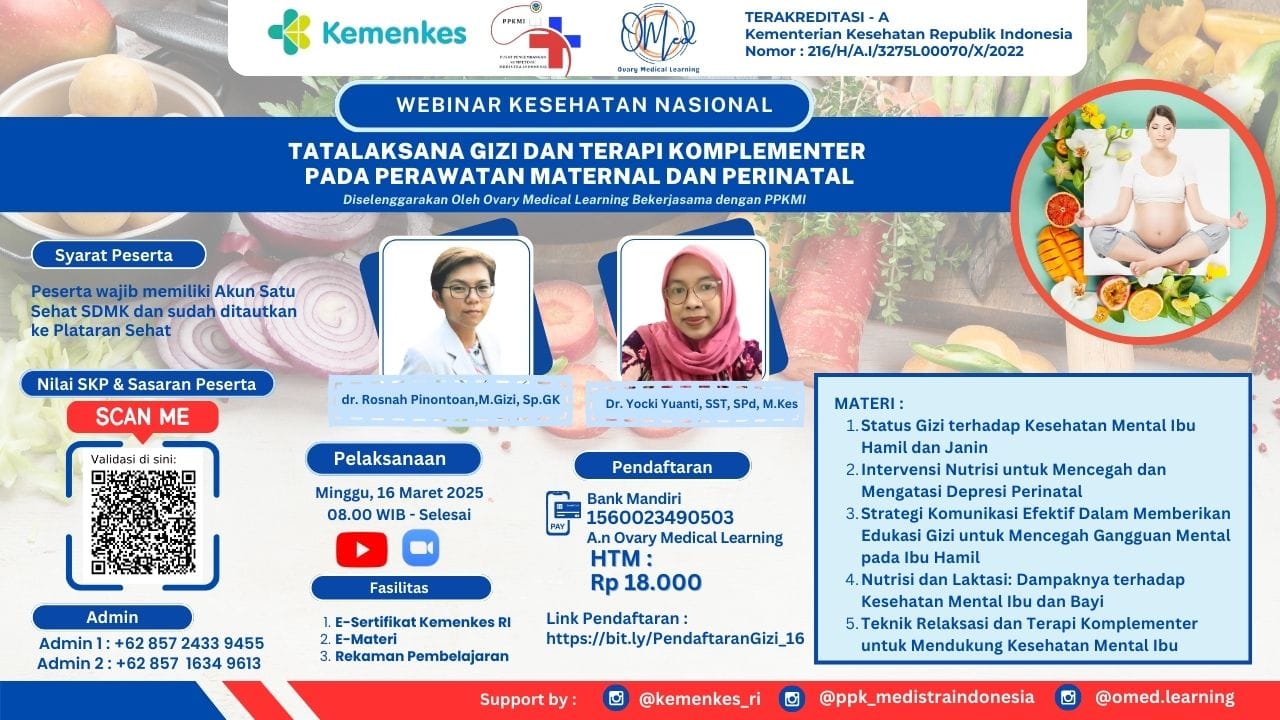 TATALAKSANA GIZI DAN TERAPI KOMPLEMENTER PADA PERAWATAN MATERNAL DAN PERINATAL Angkatan 1