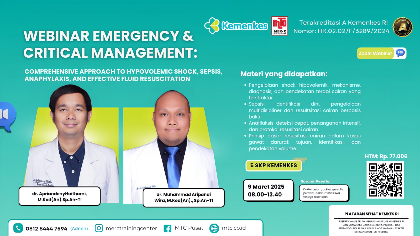 WEBINAR EMERGENCY  CRITICAL MANAGEMENT COMPREHENSIVE APPROACH TO HYPOVOLEMIC SHOCK, SEPSIS, ANAPHYLAXIS, AND EFFECTIVE FLUID RESUSCITATION