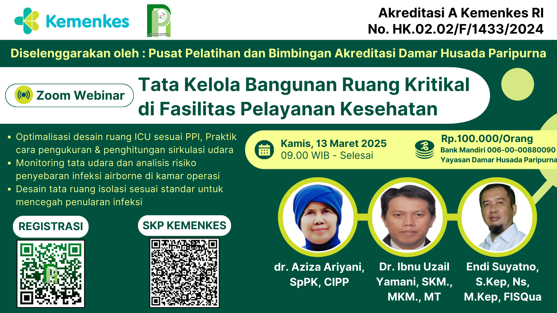 Tata Kelola Bangunan Ruang Kritikal Di Fasilitas Pelayanan Kesehatan Angkatan 1