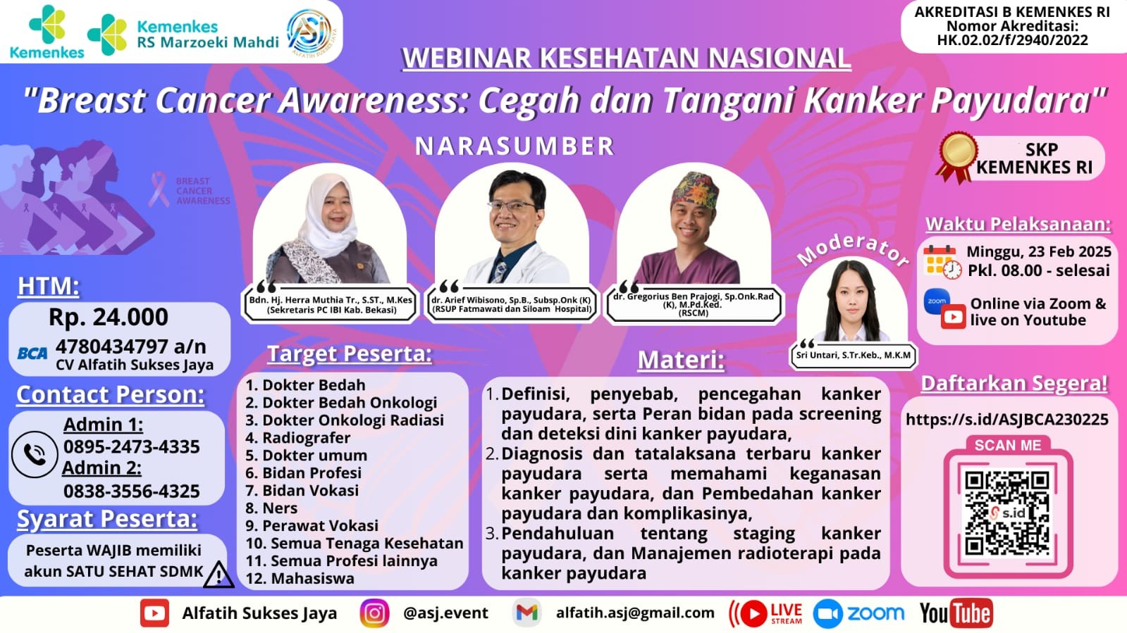 Webinar Breast Cancer Awareness Cegah dan Tangani Kanker Payudara 