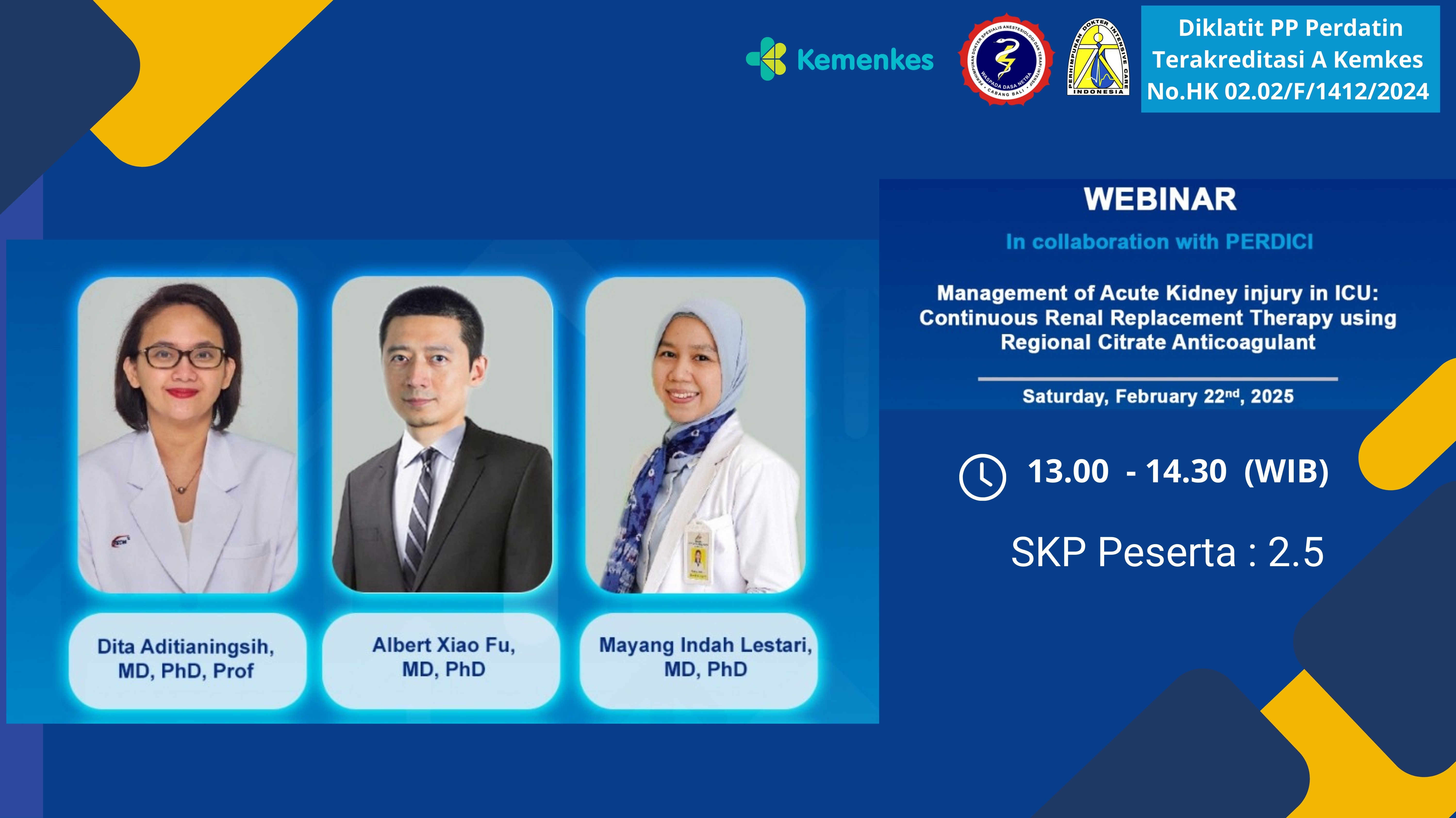 Konsensus Penatalaksanaan Acute Kidney Injury di ICU menggunakan Continous Renal Replacement Therapy (CRRT) dan Regional Citrate Anticoagulant (RCA)