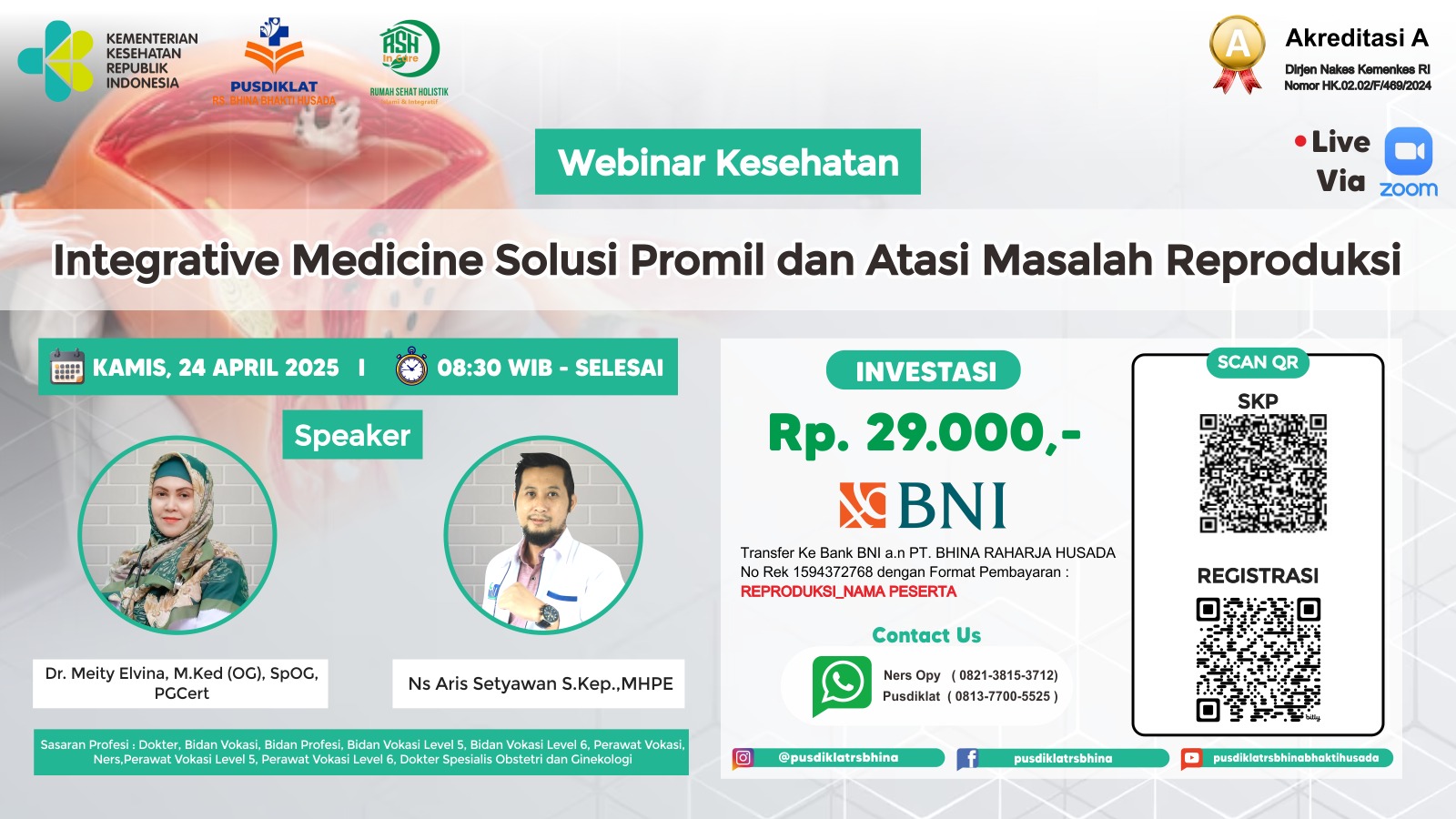 Integrative Medicine Solusi Promil dan Atasi Masalah  Reproduksi Angkatan 1