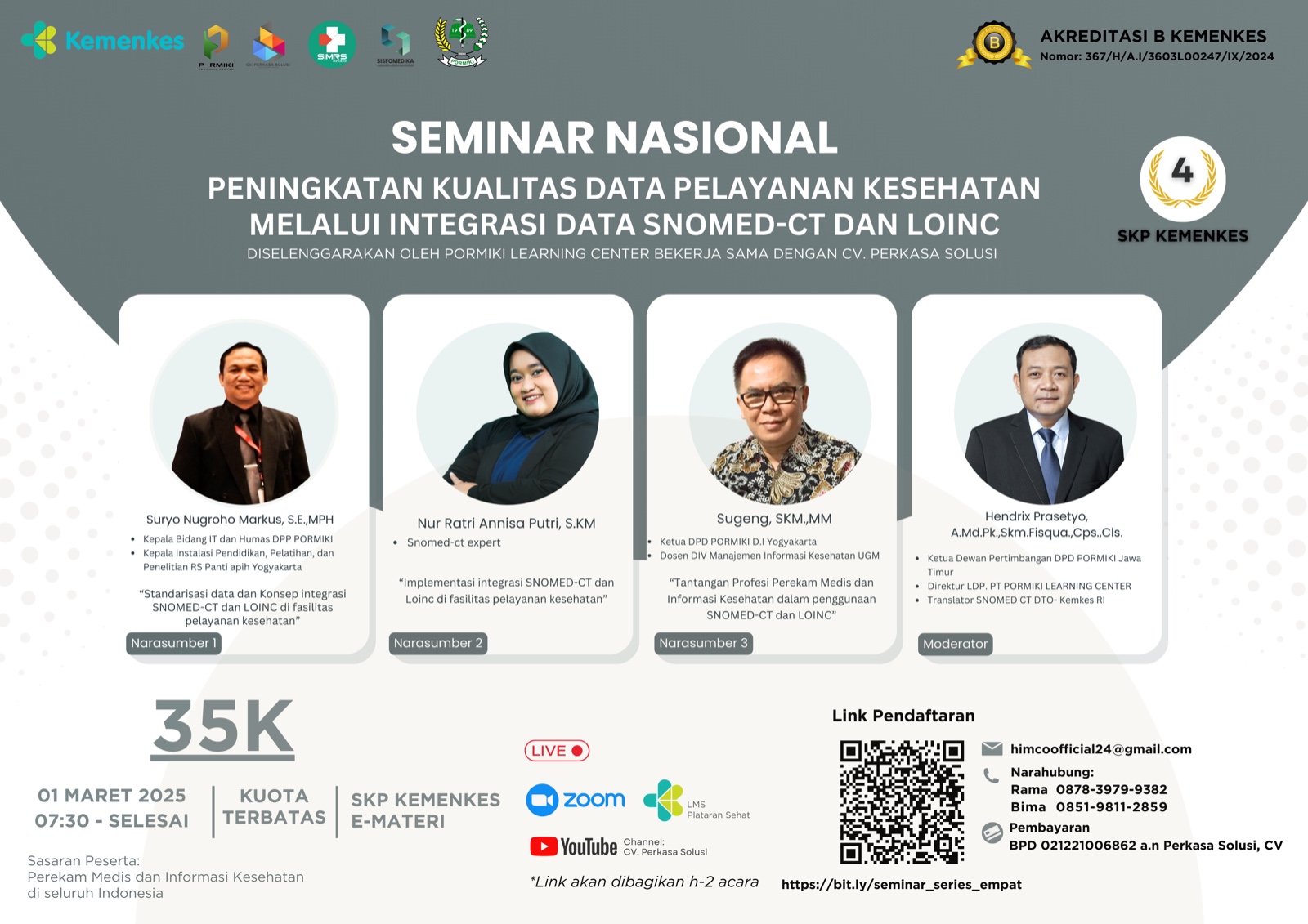 WEBINAR PENINGKATAN KUALITAS DATA PELAYANAN KESEHATAN MELALUI INTEGRASI DATA SNOMED-CT DAN LOINC