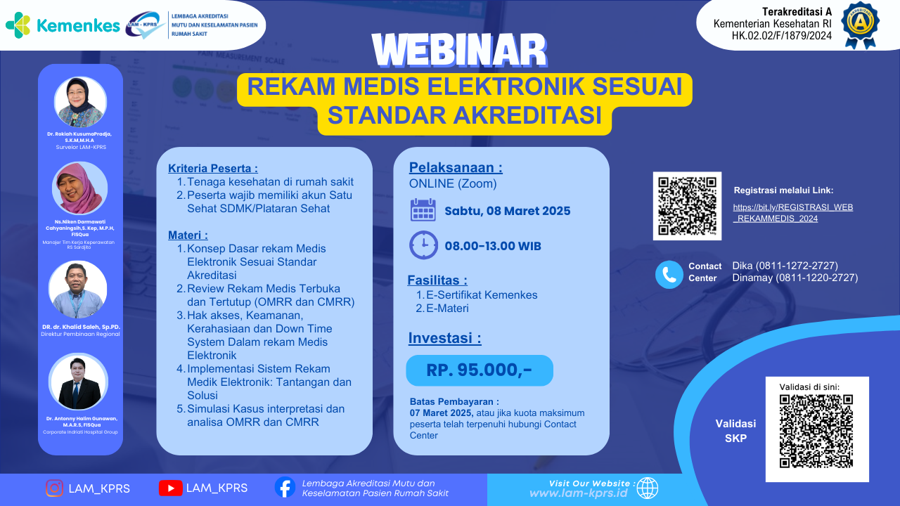 Webinar Rekam Medis Elektronik Sesuai Standar Akreditasi