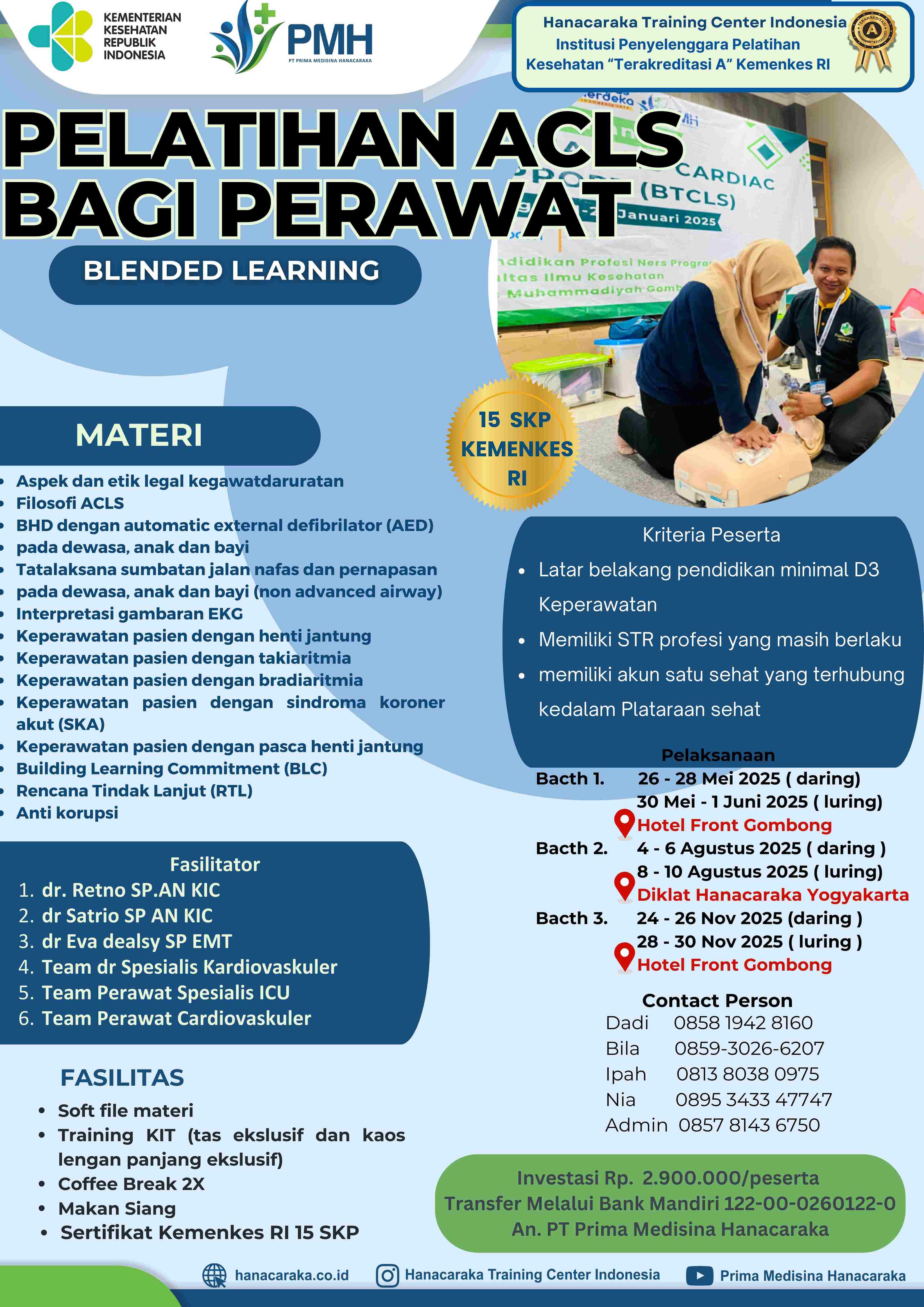 Pelatihan Advance Cardiac Life Support (ACLS) bagi Perawat Hanacaraka
