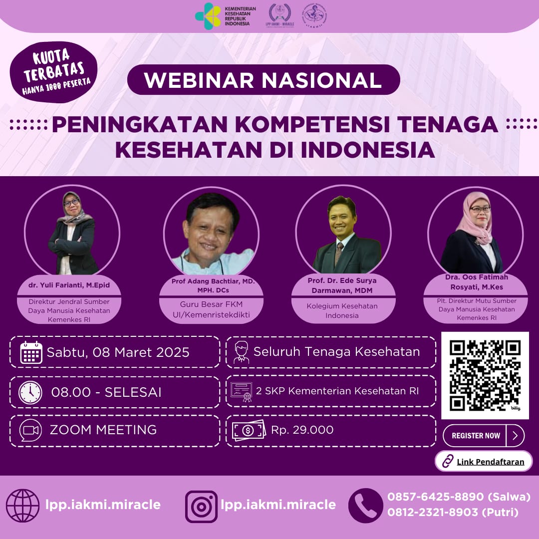 Webinar Nasional Peningkatan Kompetensi Tenaga Kesehatan di Indonesia