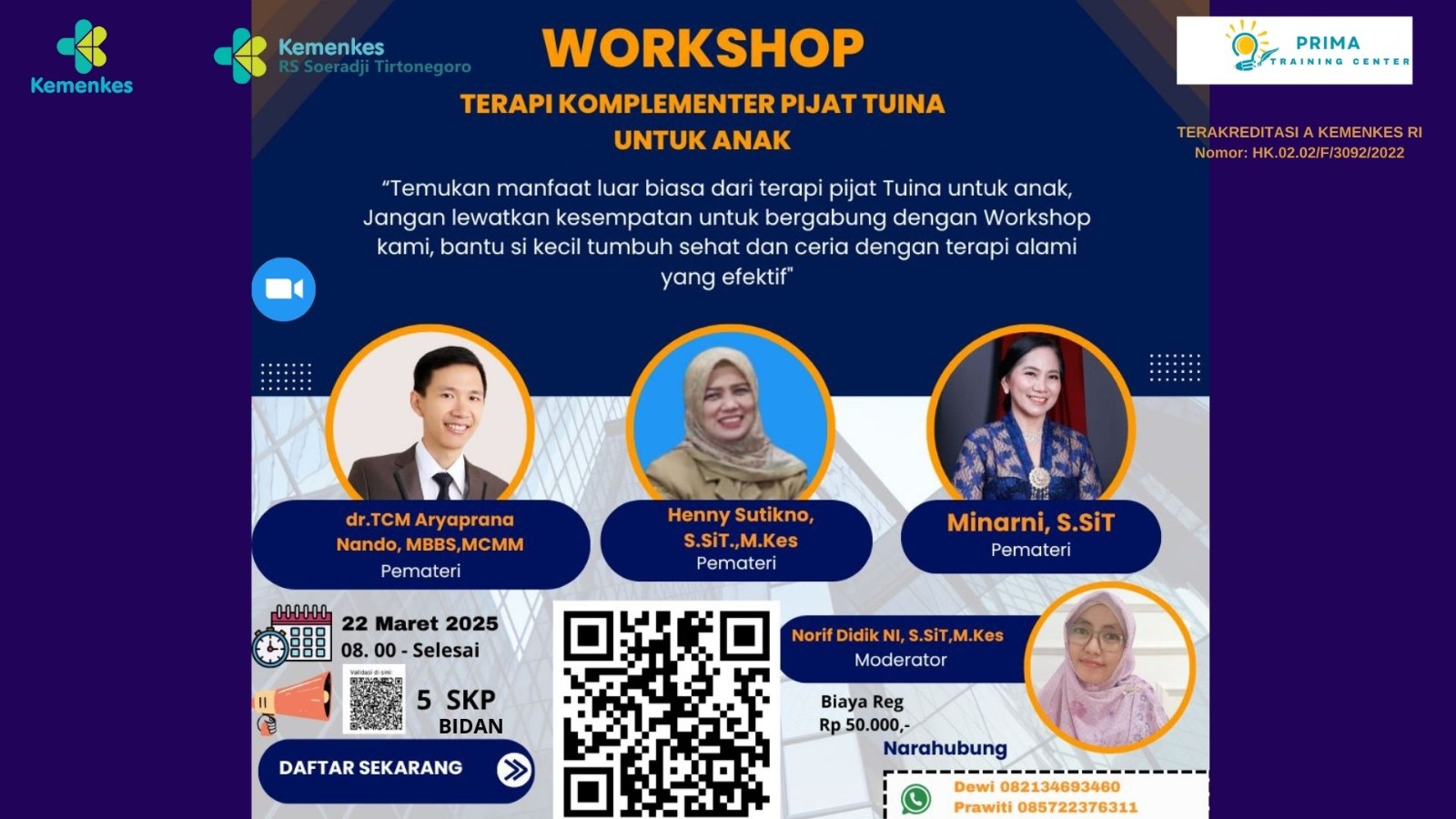 Workshop Terapi Komplementer Pijat Tuina Untuk Anak Angkatan 1