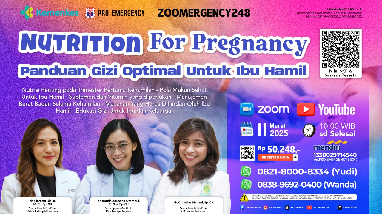 Webinar Nutrition For Pregnancy  “Panduan Gizi Optimal Untuk Ibu Hamil” Angkatan 3