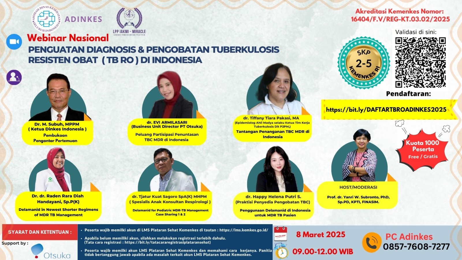 Webinar Penguatan Diagnosis dan Pengobatan Tuberkulosis Resisten Obat (TB RO) di Indonesia Angkatan 1