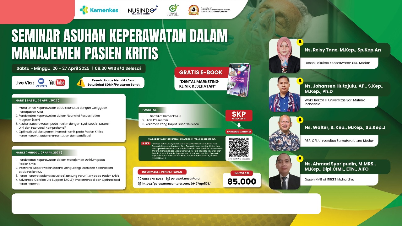 Asuhan Keperawatan dalam Manajemen Pasien Kritis Angkatan 1