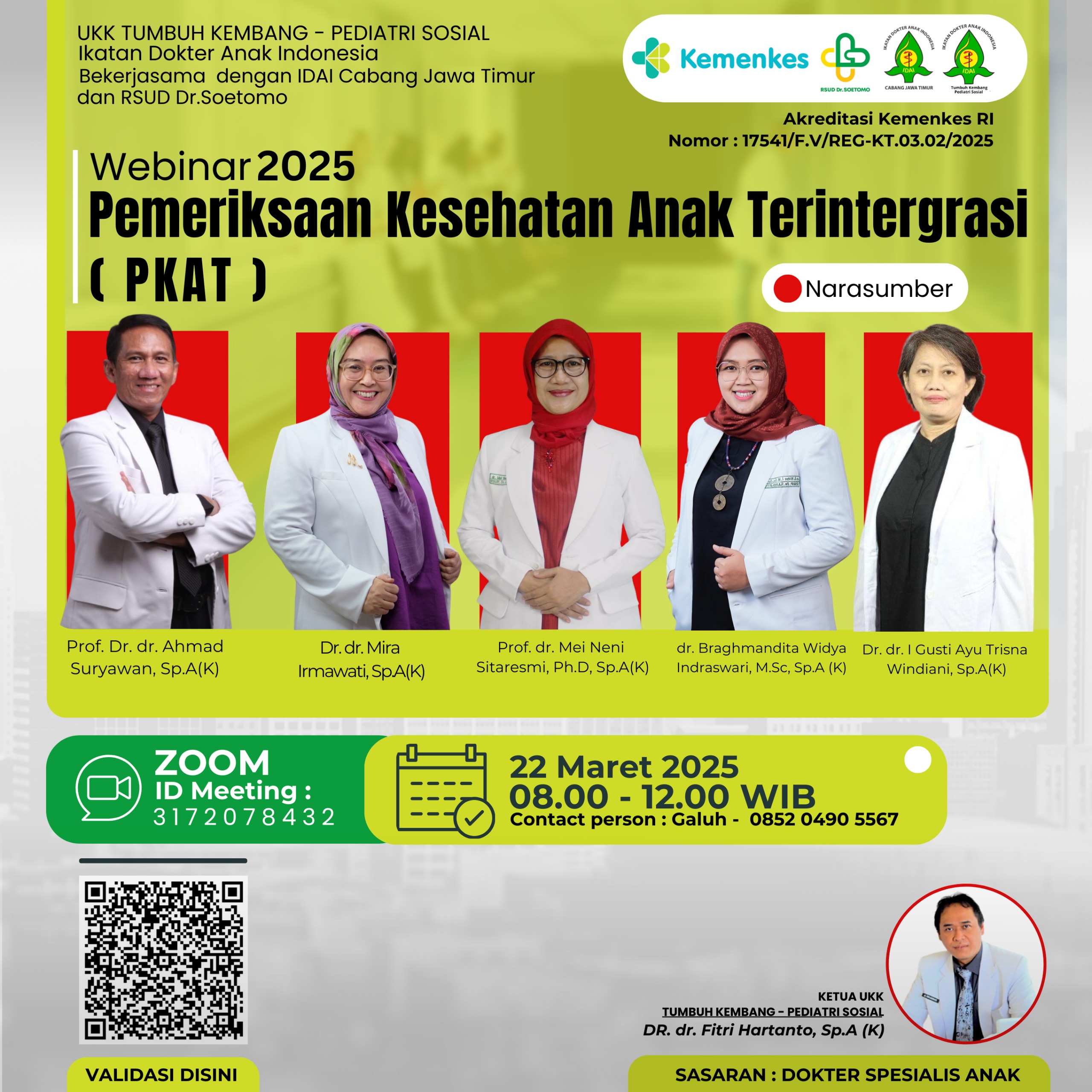 Webinar Pemeriksaan Kesehatan Anak Terintegrasi (PKAT) Angkatan 1