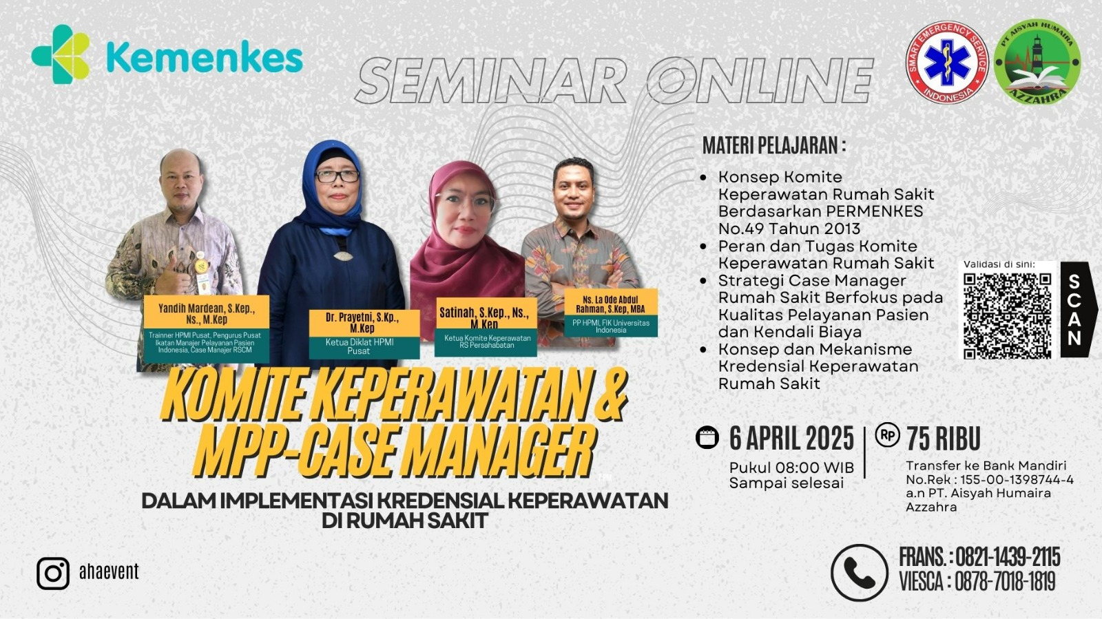 Profesionalisme Manajer Pelayanan Pasien (MPP-Case Manager) dan Komite Keperawatan Dalam Implementasi Kredensial Tenaga Keperawatan di Rumah Sakit Angkatan 1