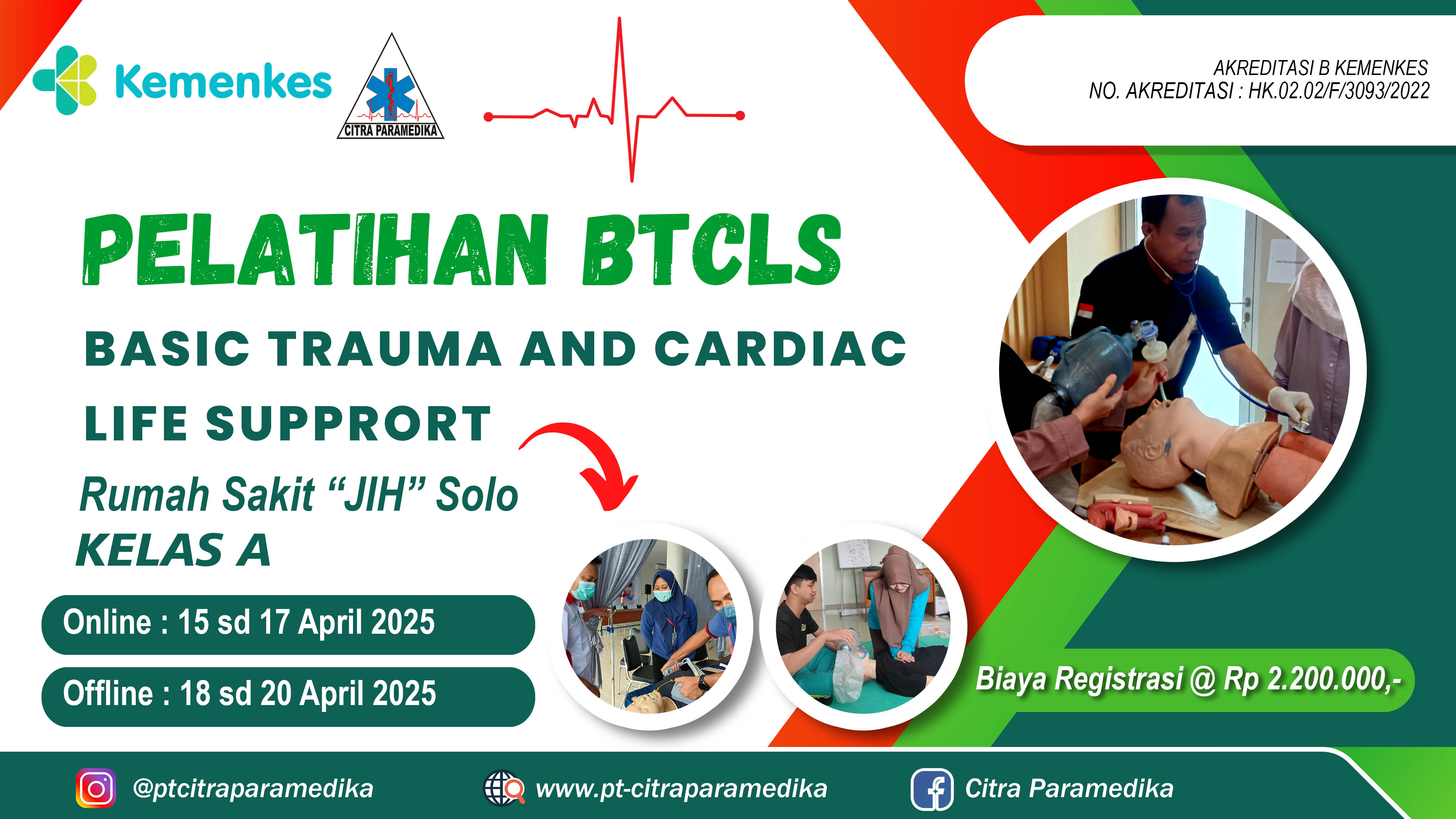 Pelatihan Basic Trauma Cardiac Life Support (BTCLS) Angkatan 2