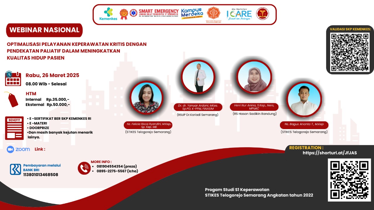 OPTIMALISASI PELAYANAN KEPERAWATAN KRITIS DENGAN PENDEKATAN PALIATIF DALAM MENINGKATKAN KUALITAS HIDUP PASIEN Angkatan 1