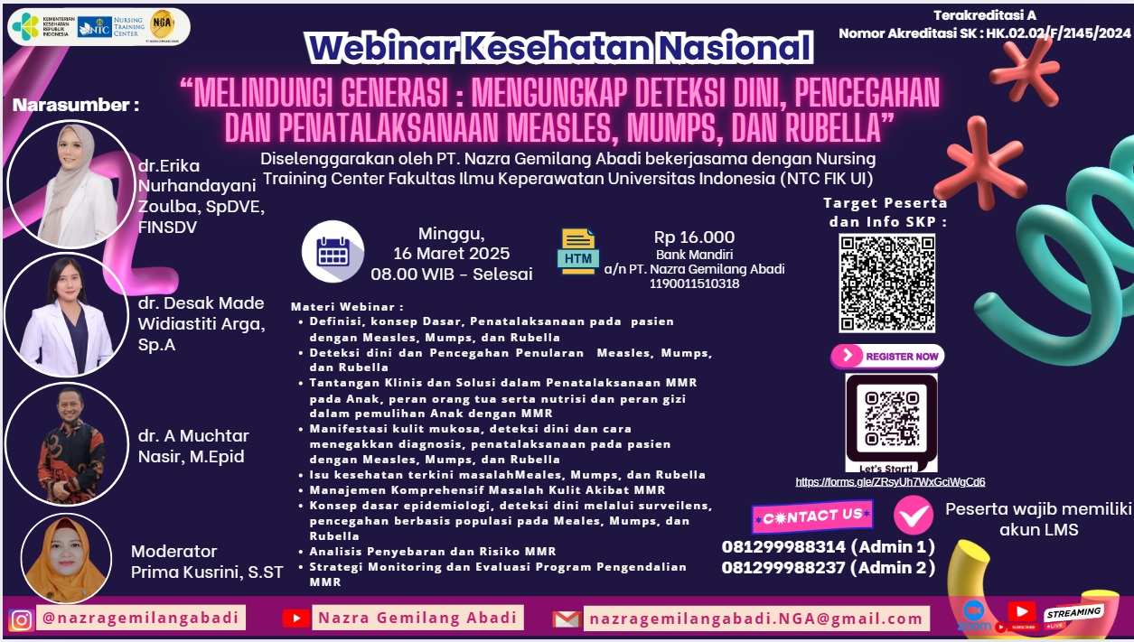 Melindungi Generasi : Mengungkap Deteksi Dini, Pencegahan dan Penatalaksanaan Measles, Mumps, dan Rubella Angkatan 1