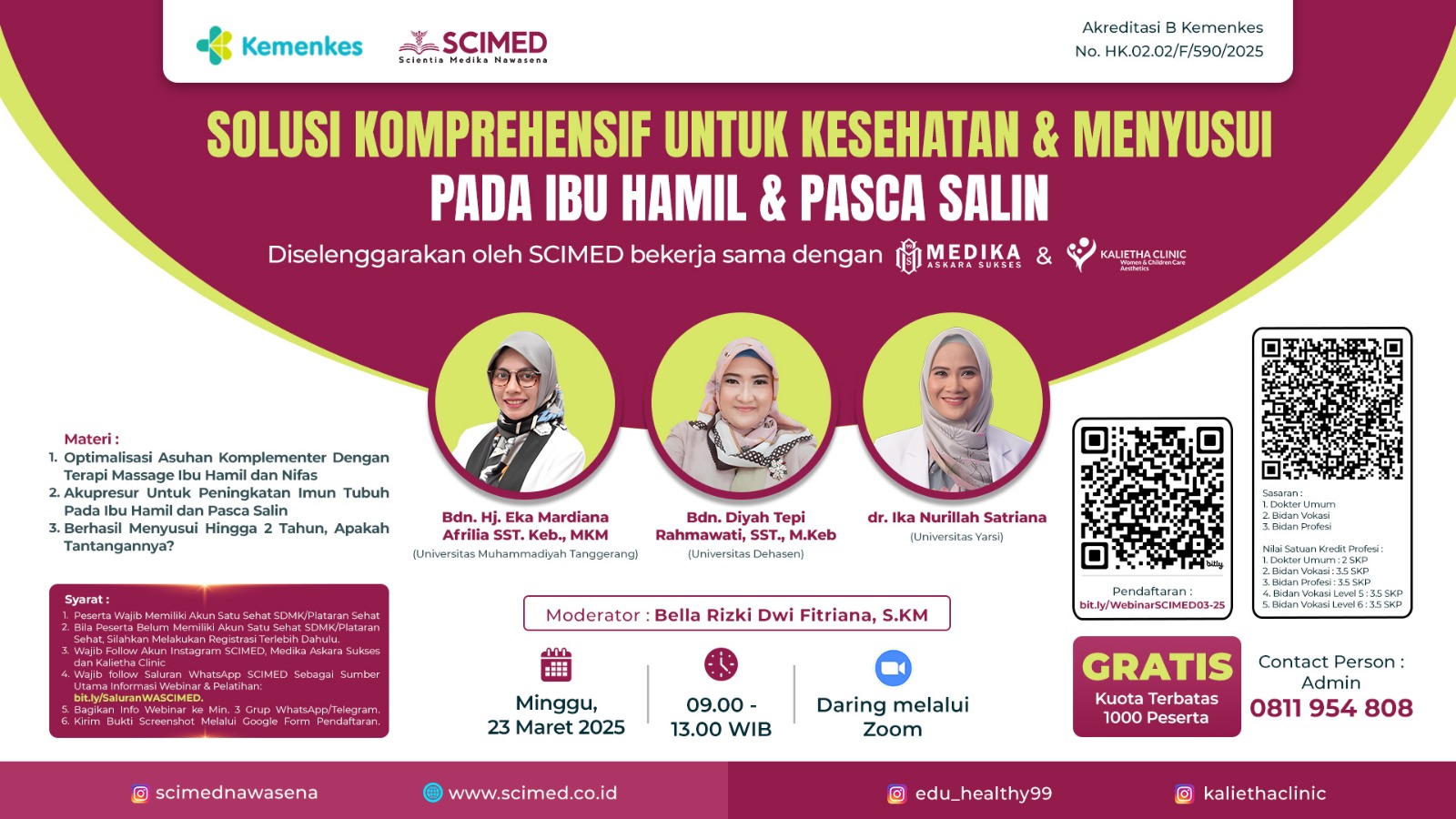 Solusi Komprehensif Untuk Kesehatan & Menyusui Pada Ibu Hamil dan Pasca Salin Angkatan 1