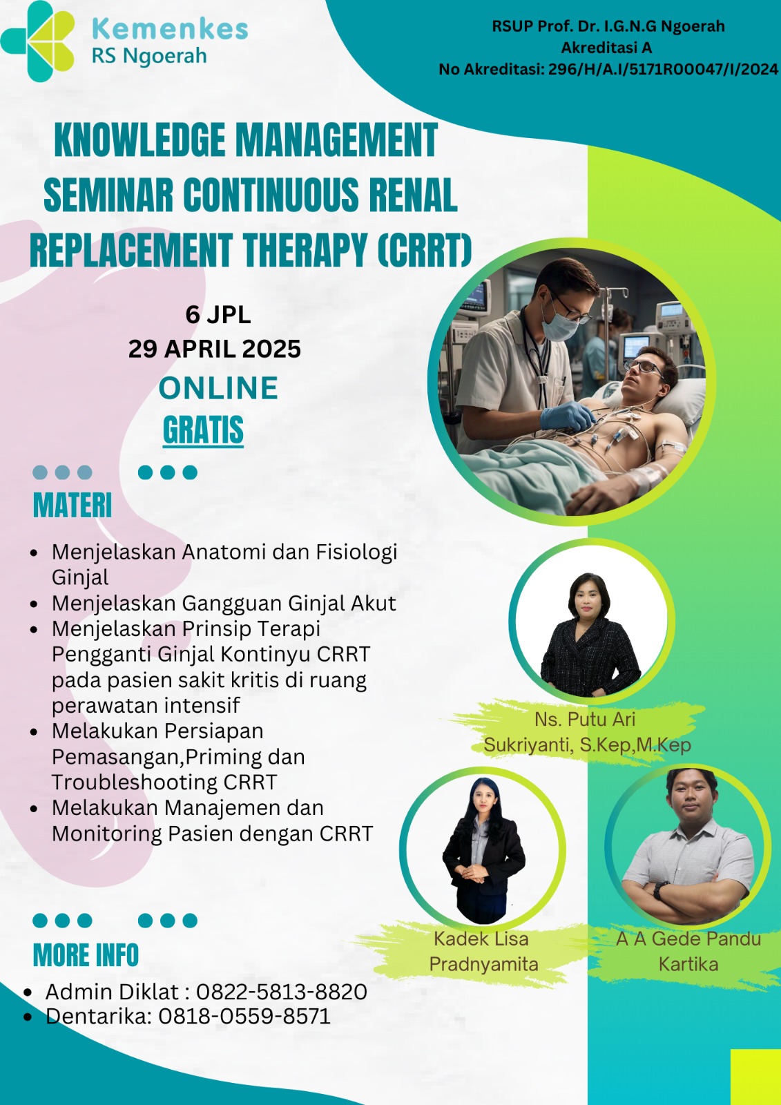 SEMINAR CONTINUOUS RENAL REPLACEMENT THERAPY (CRRT) Angkatan 1