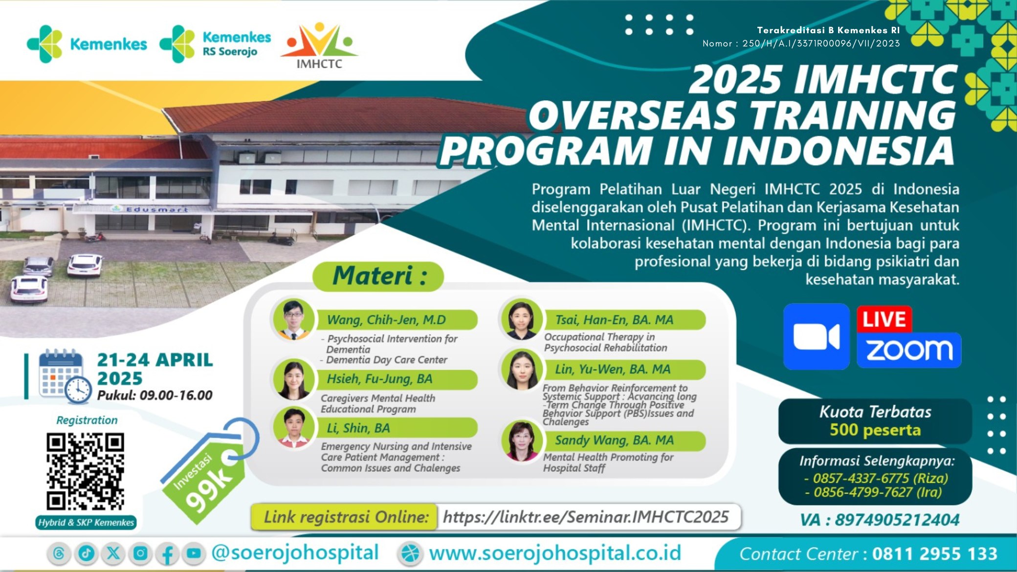 Seminar IMHCTC 2025: Overseas Training Program In Indonesia Angkatan 1