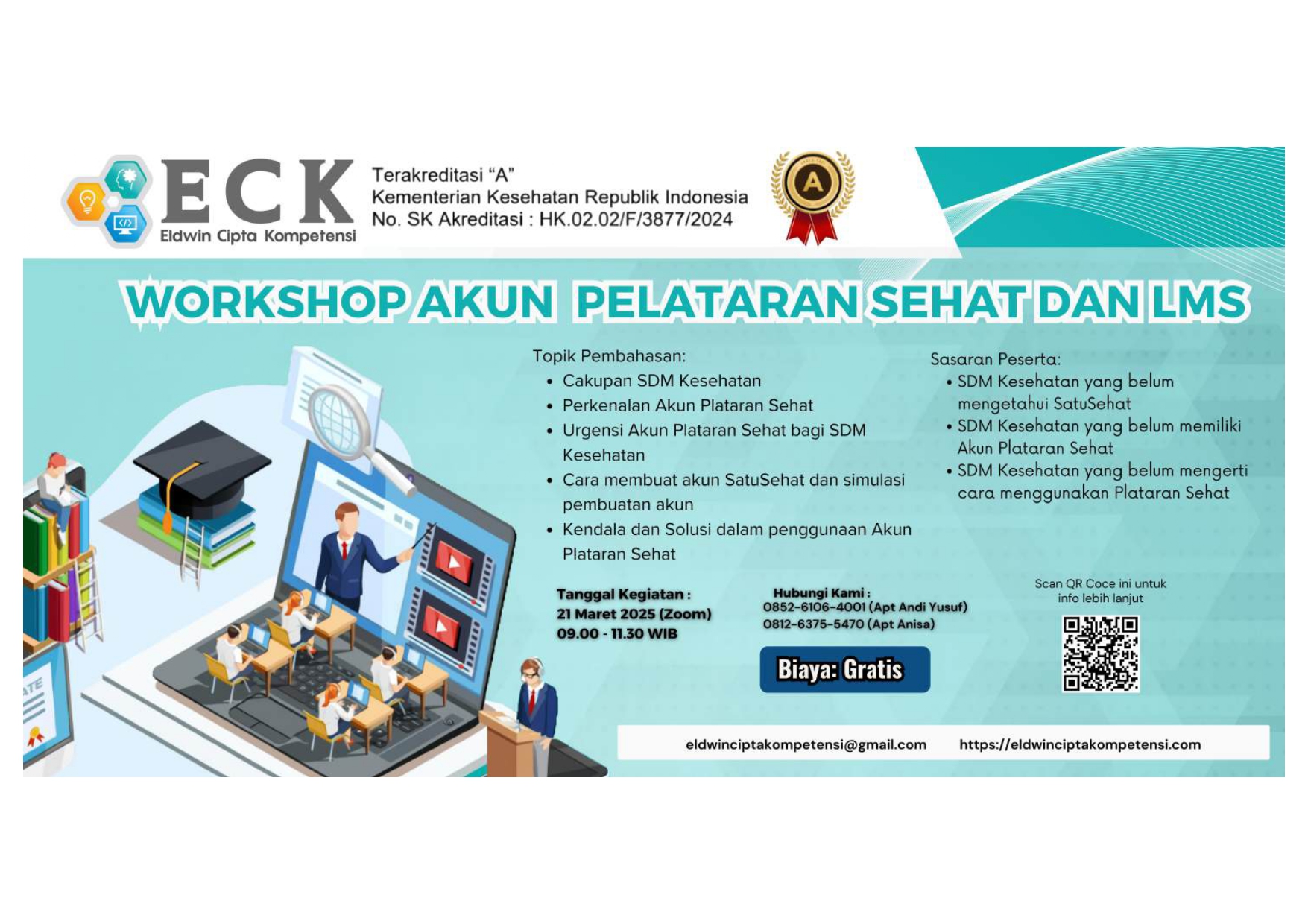 WORKSHOP TUTORIAL PEMBUATAN AKUN PLATARAN SEHAT DAN LMS