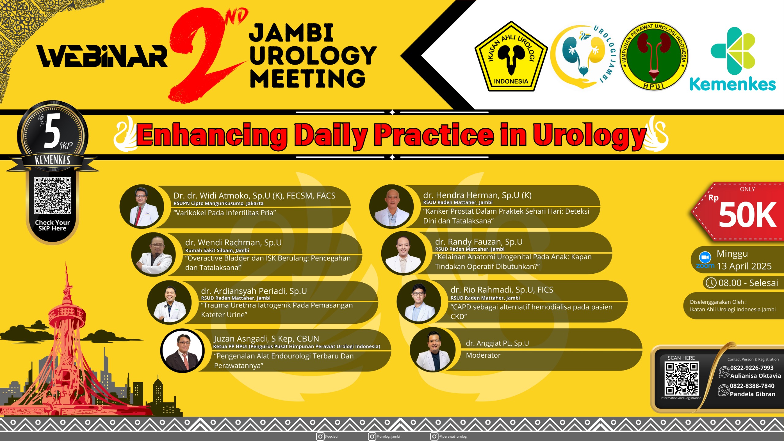 Webinar 2nd Jambi Urology Meeting Enhancing Daily Practice in Urology Angkatan 1