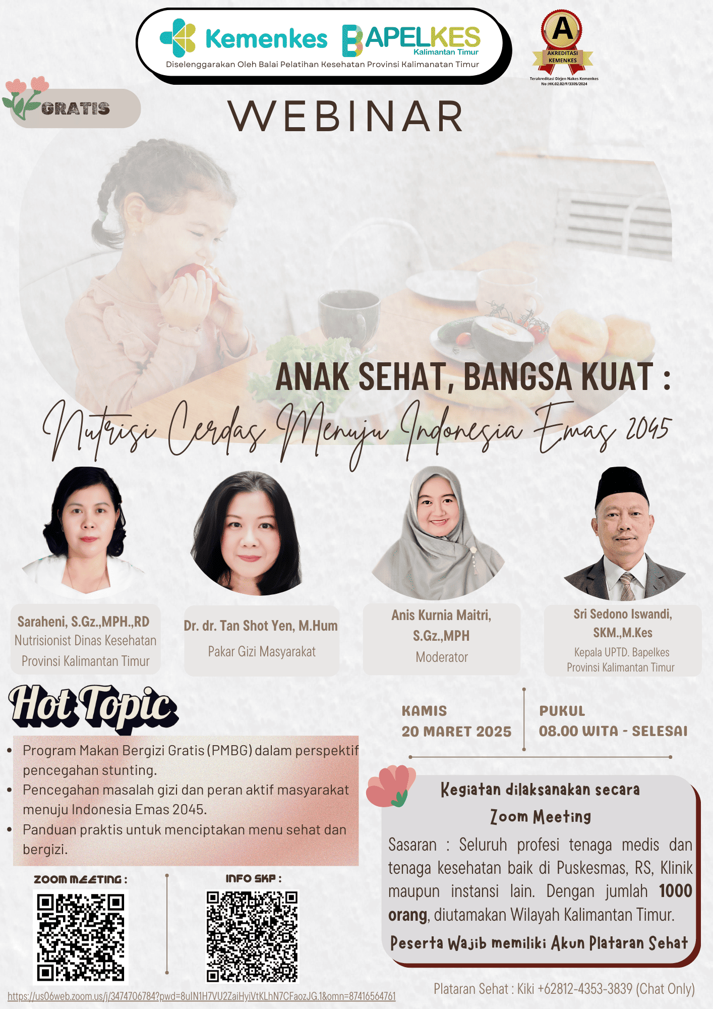 Webinar Anak Sehat, Bangsa Kuat: Nutrisi Cerdas Menuju Indonesia Emas 2045 Angkatan 2