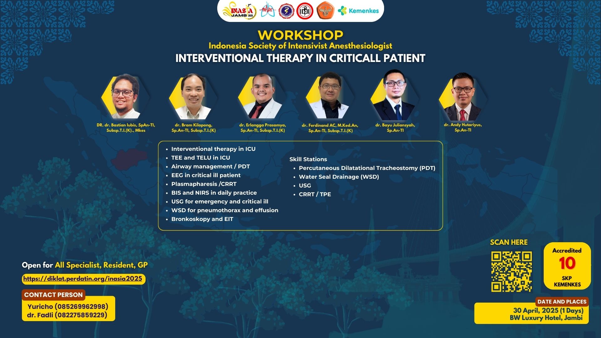 WORKSHOP INTERVENTIONAL THERAPY IN ICU FROM A TO Z