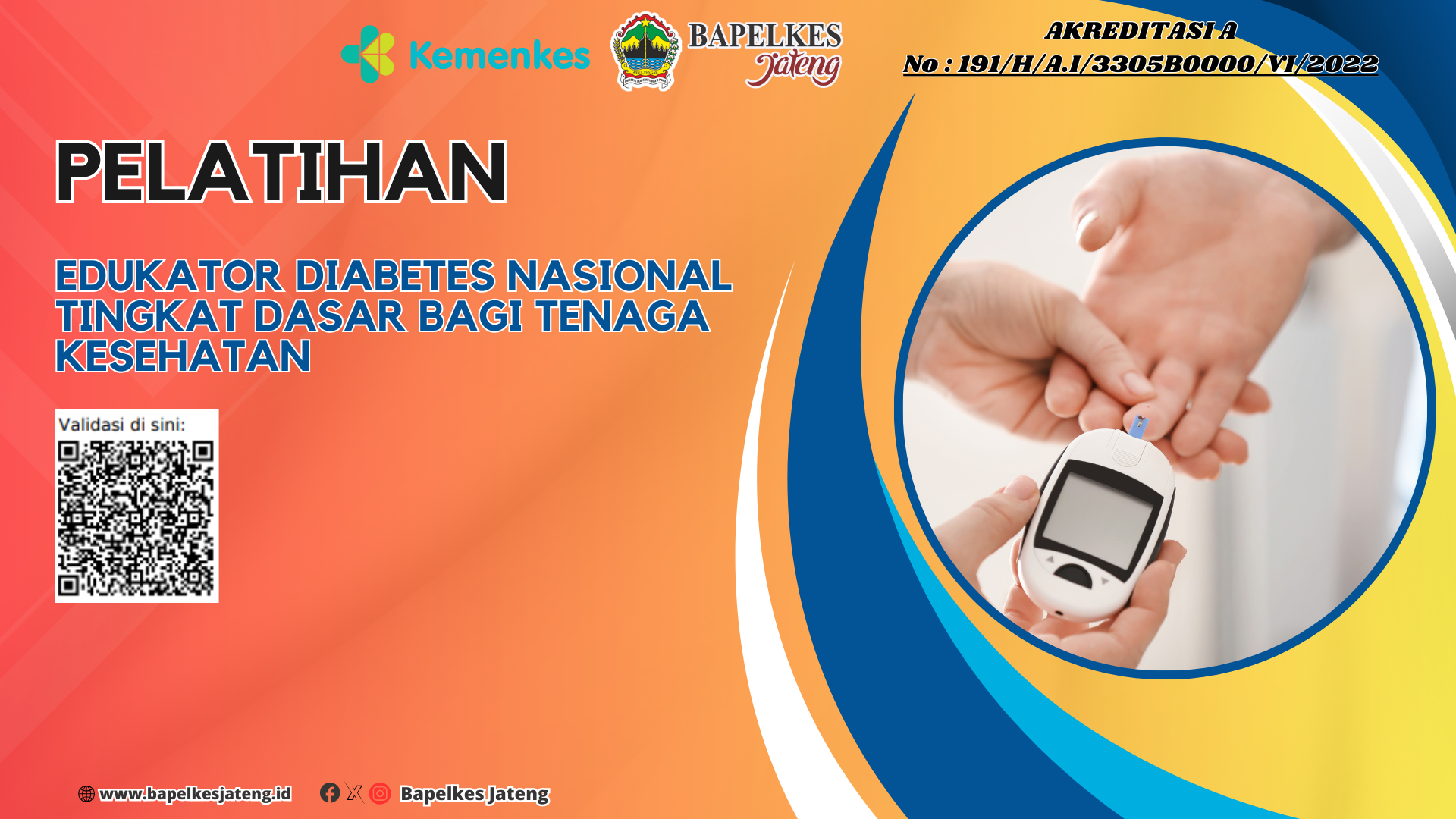 Pelatihan Edukator Diabetes Nasional Tingkat Dasar Bagi Tenaga Kesehatan Angkatan 3