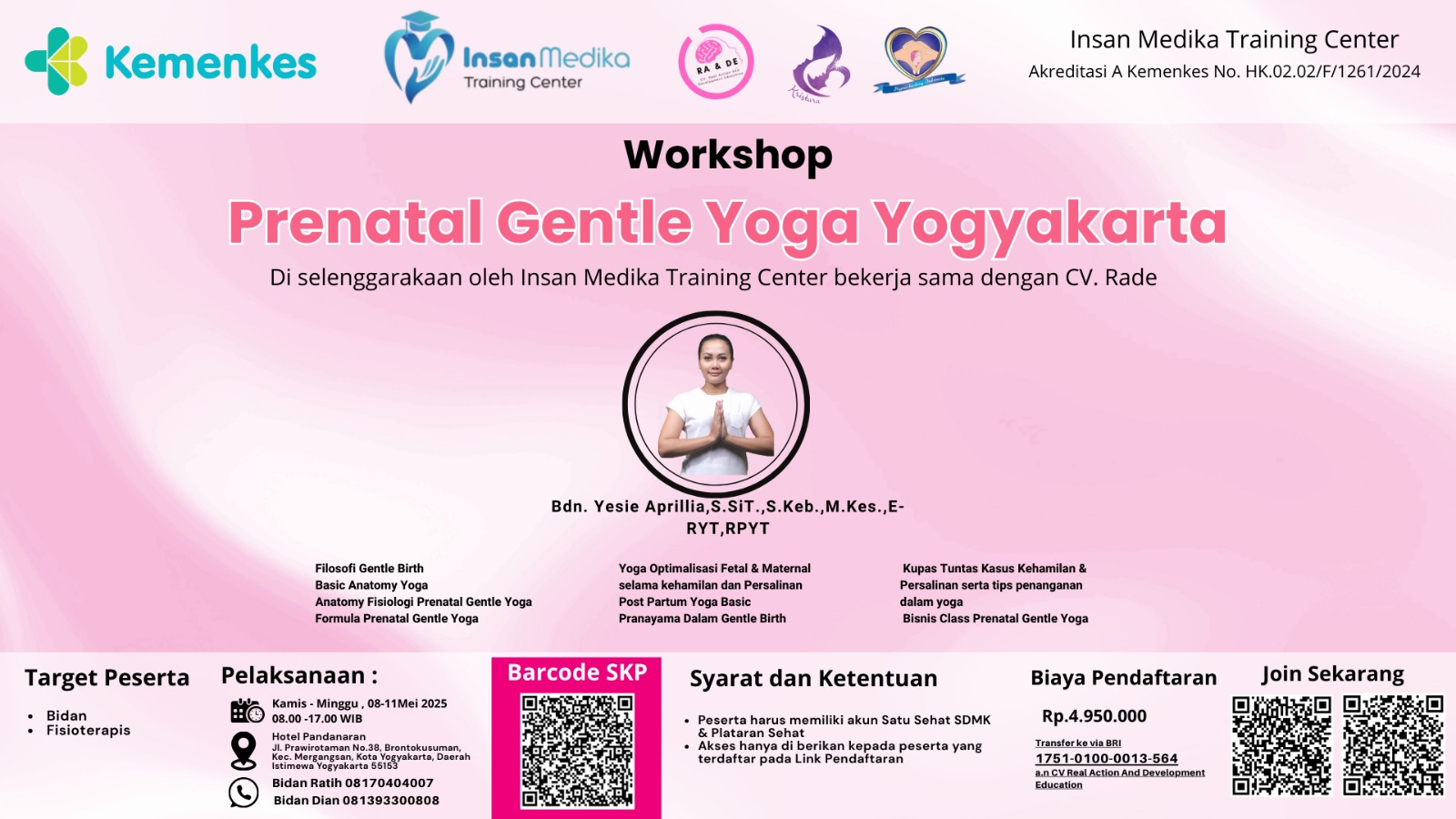 Workshop Prenatal Gentle Yoga Yogyakarta Angkatan 1