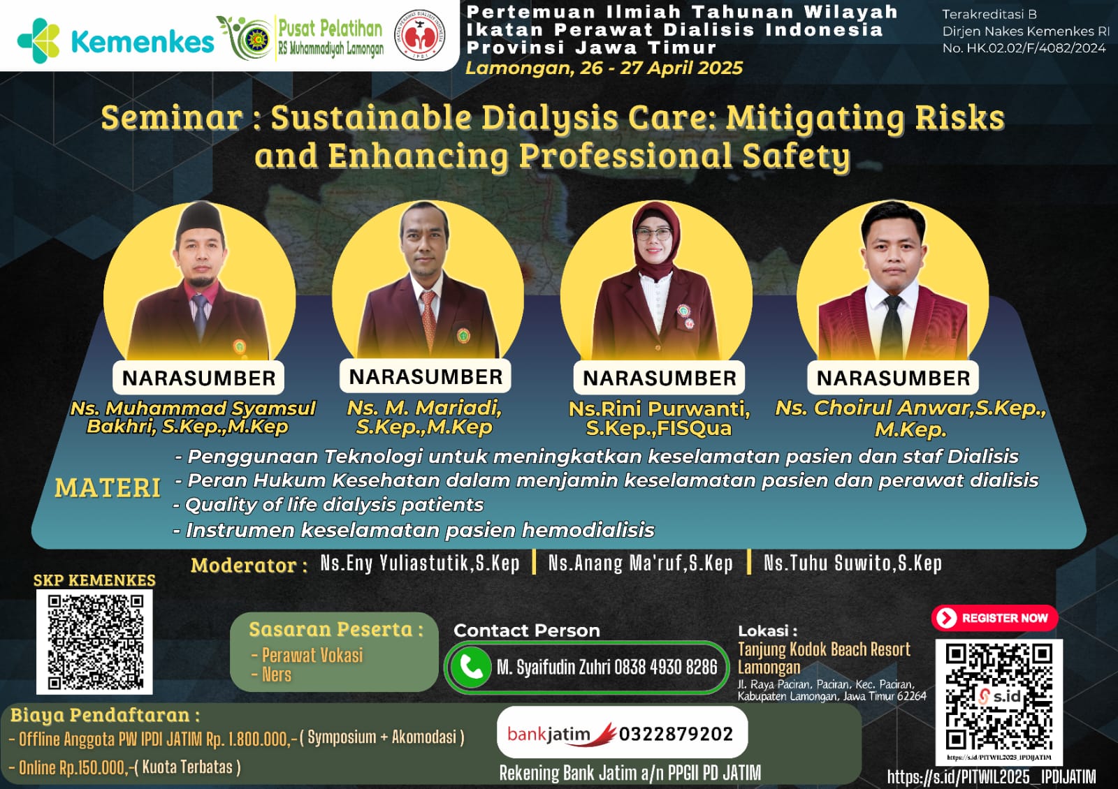 SEMINAR ''SUSTAINABLE DIALYSIS CARE: MITIGATING RISKS AND ENHANCING PROFESSIONAL SAFETY'' Angkatan 2