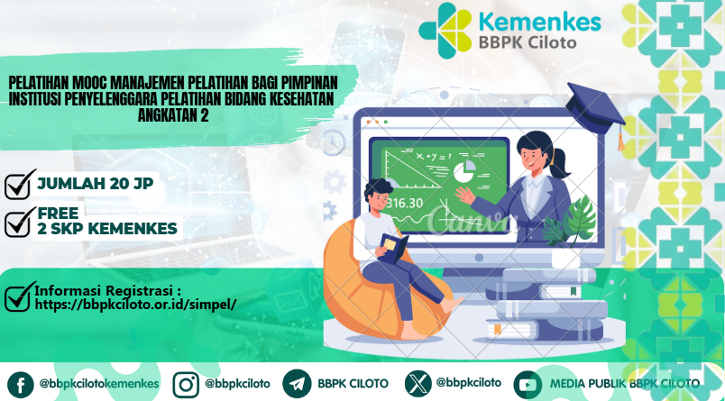 MOOC Manajemen Pelatihan Bagi Pimpinan Institusi Penyelenggara Pelatihan Bidang Kesehatan Angkatan 2