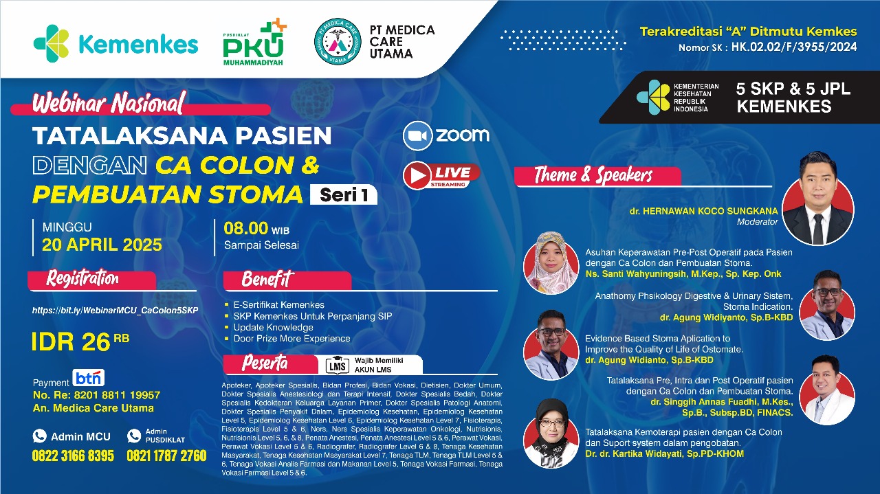 Webinar Tatalaksana Pasien dengan CA Colon dan Pembuatan Stoma
