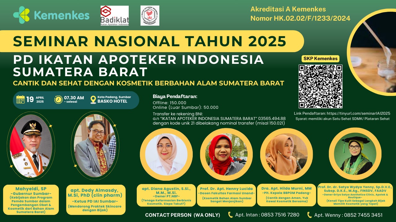 Seminar Cantik dan Sehat dengan Kosmetik Berbahan Alam Sumatera Barat Angkatan 1