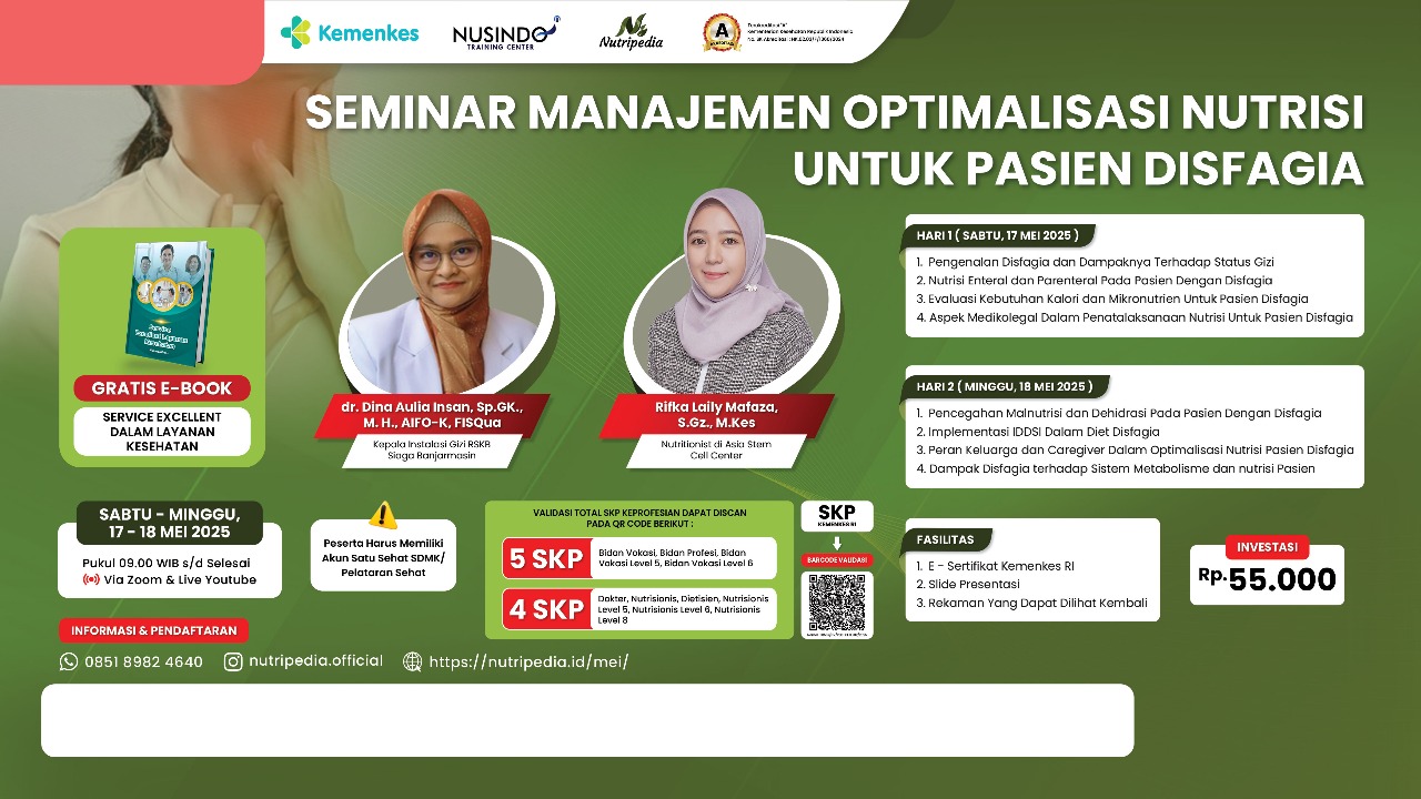 Manajemen Optimalisasi Nutrisi Untuk Pasien Disfagia Angkatan 1