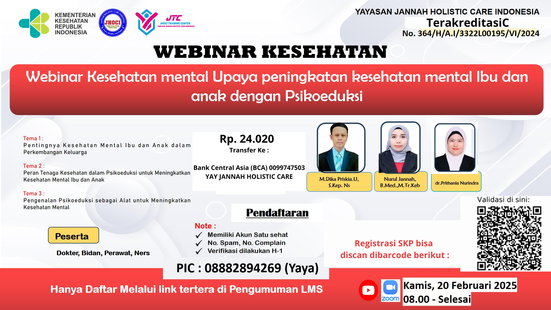 Webinar Kesehatan Mental Upaya peningkatan kesehatan mental Ibu dan anak dengan Psikoeduksi (20.02)
