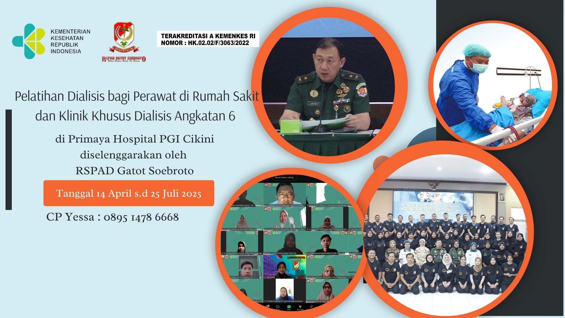 Pelatihan Dialisis bagi Perawat di Rumah Sakit dan Klinik Khusus Dialisis Angkatan 6