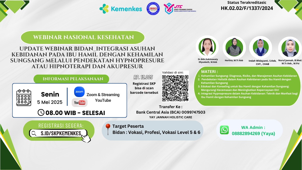 Update Webinar Bidan__ Integrasi Asuhan Kebidanan pada ibu Hamil dengan kehamilan Sungsang melalui pendekatan Hypnopresure atau Hipnoterapi dan akupresur. Angkatan 1