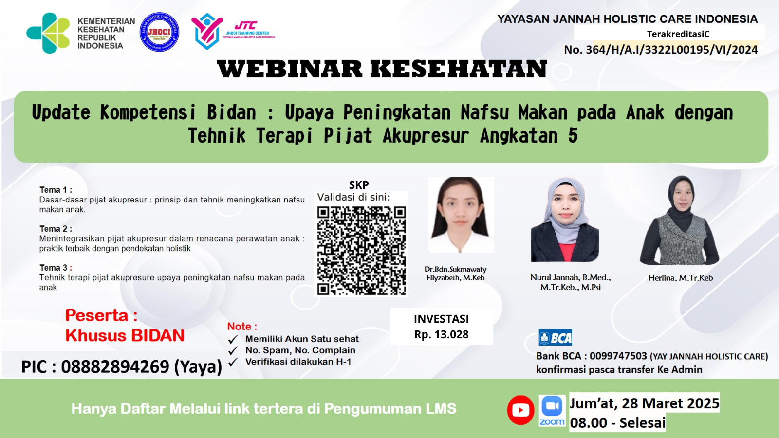 Update Kompetensi Bidan : Upaya Peningkatan Nafsu Makan pada Anak dengan Tehnik Terapi Pijat Akupresur Angkatan 5